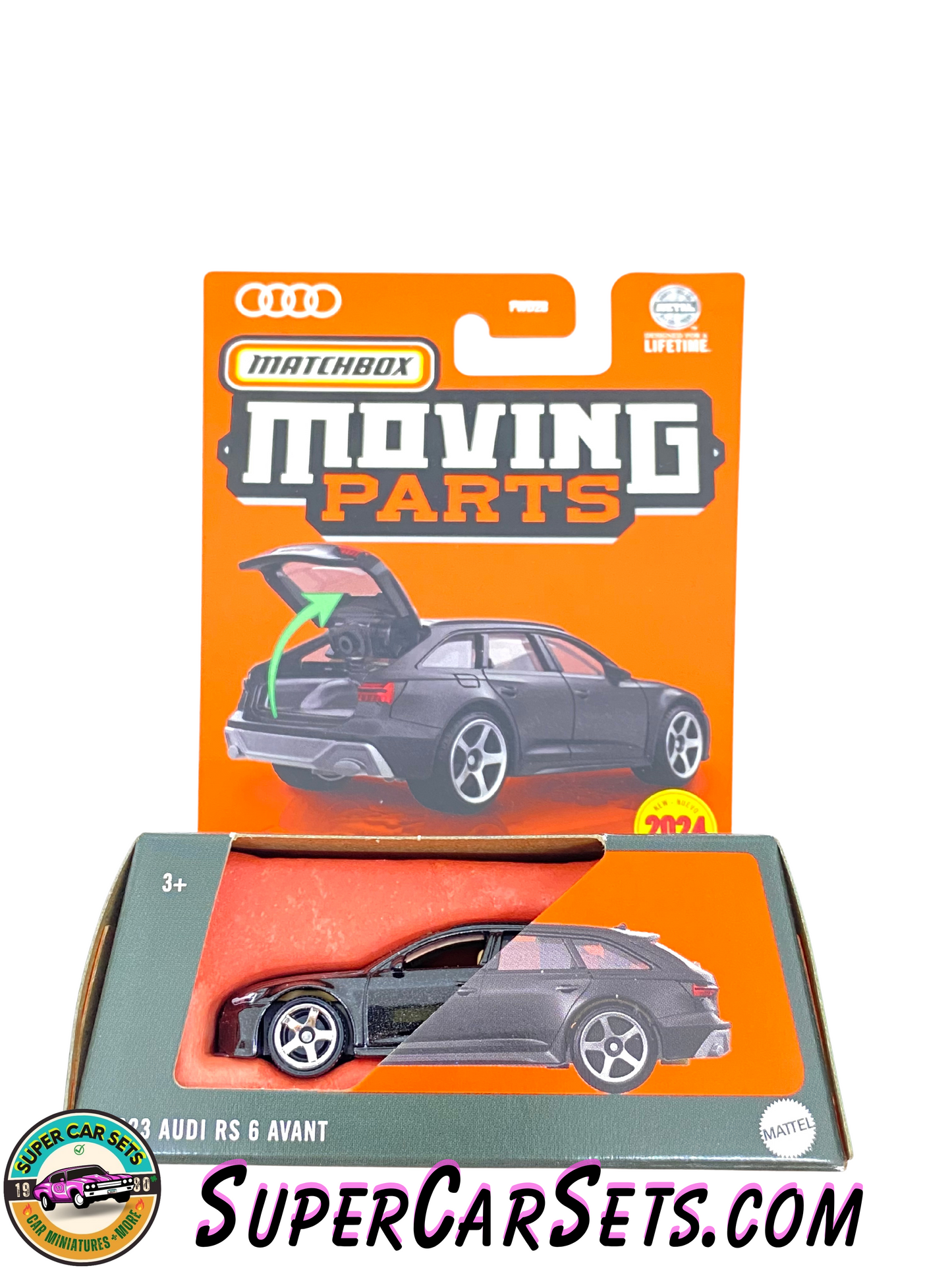 2023 Audi RS 6 Avant (black colour) - Matchbox Moving Parts