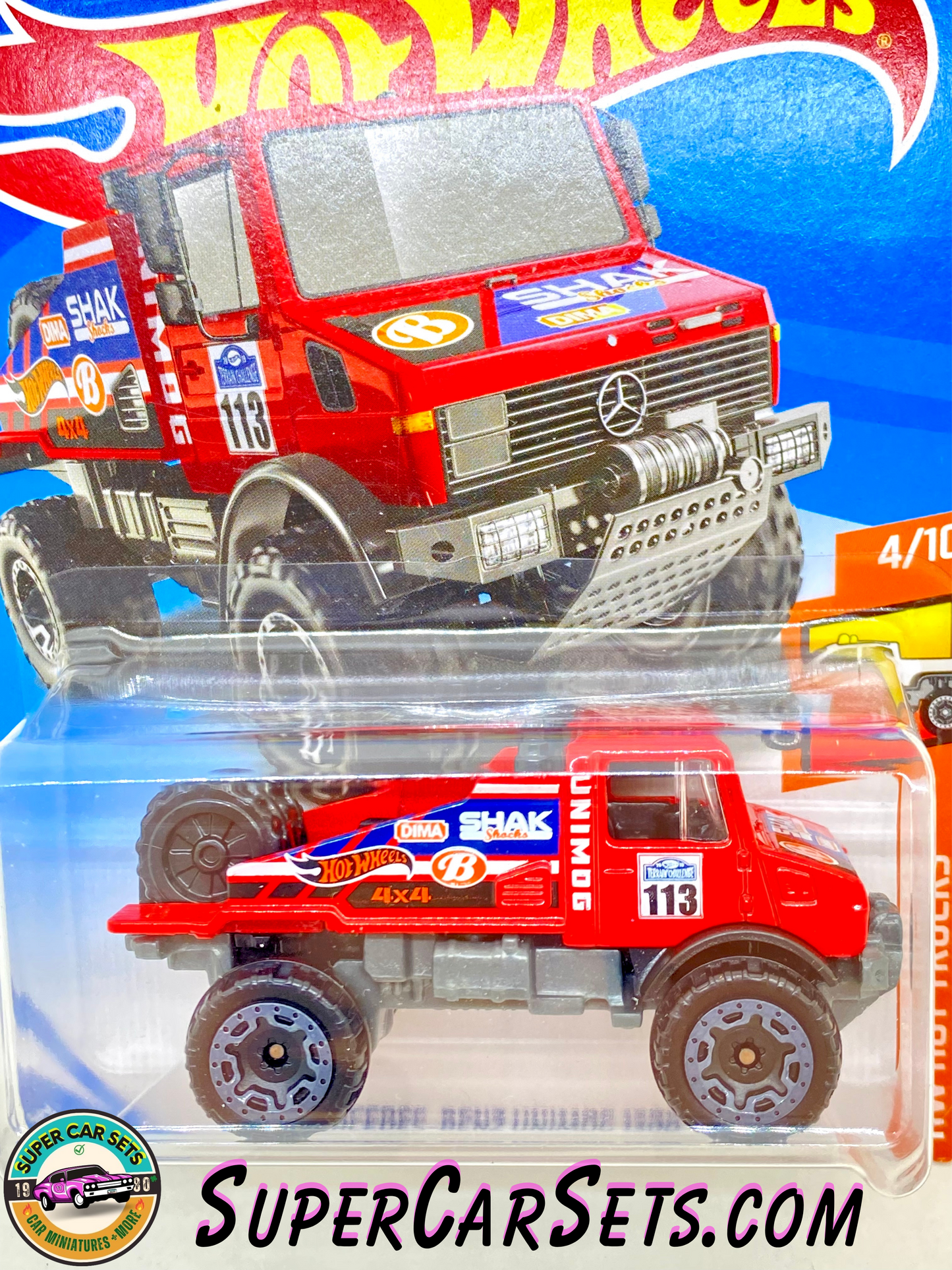 Hot Wheels HW Hot Trucks 2021 (4/10) (7/250) Mercedes-Benz Unimog 1300 (red colour)