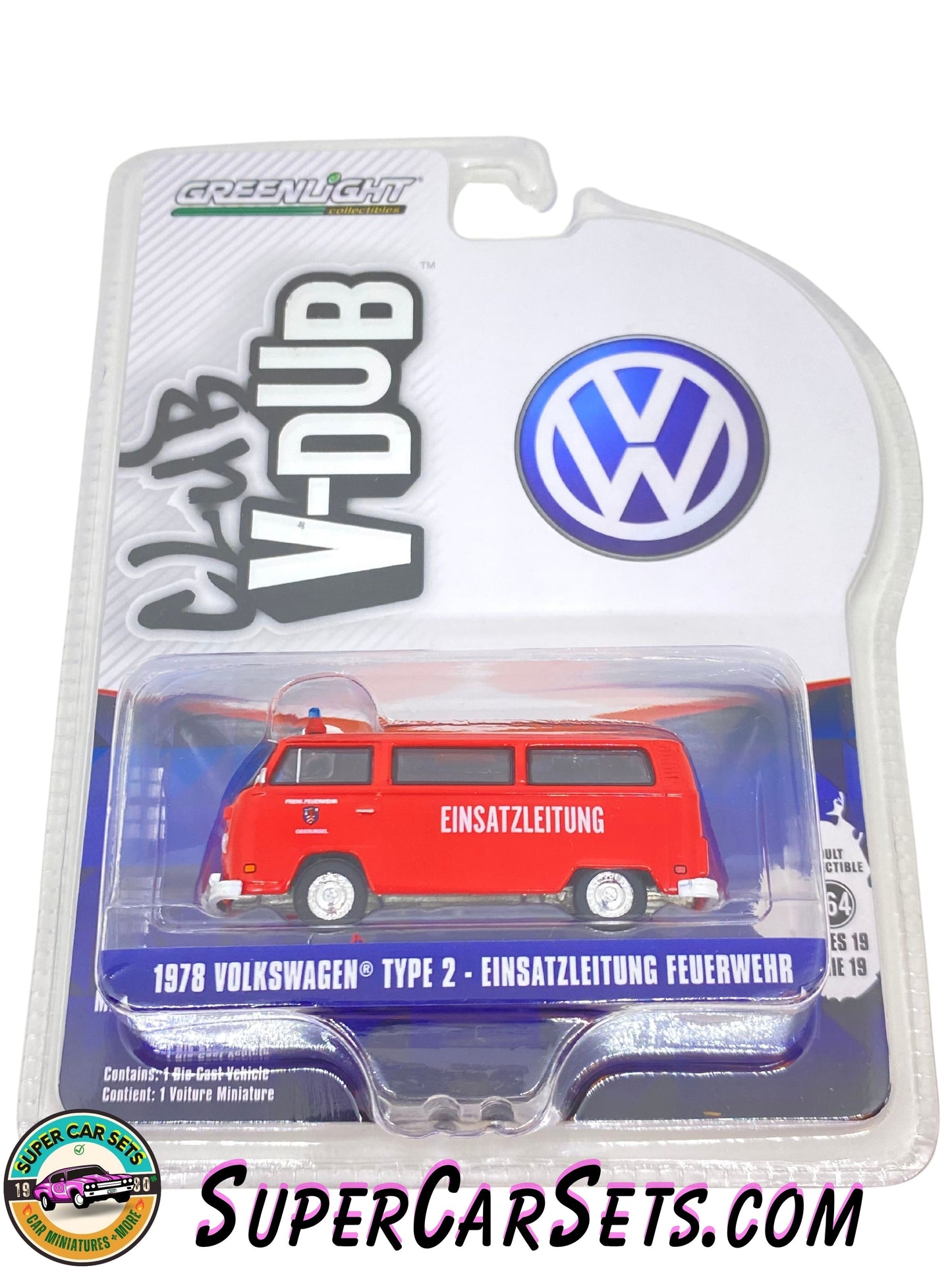 1978 Volkswagen Type 2 Einsatzleitung Feuerwehr - Club V-Dub - Serie 19 - made by Greenlight Collectables