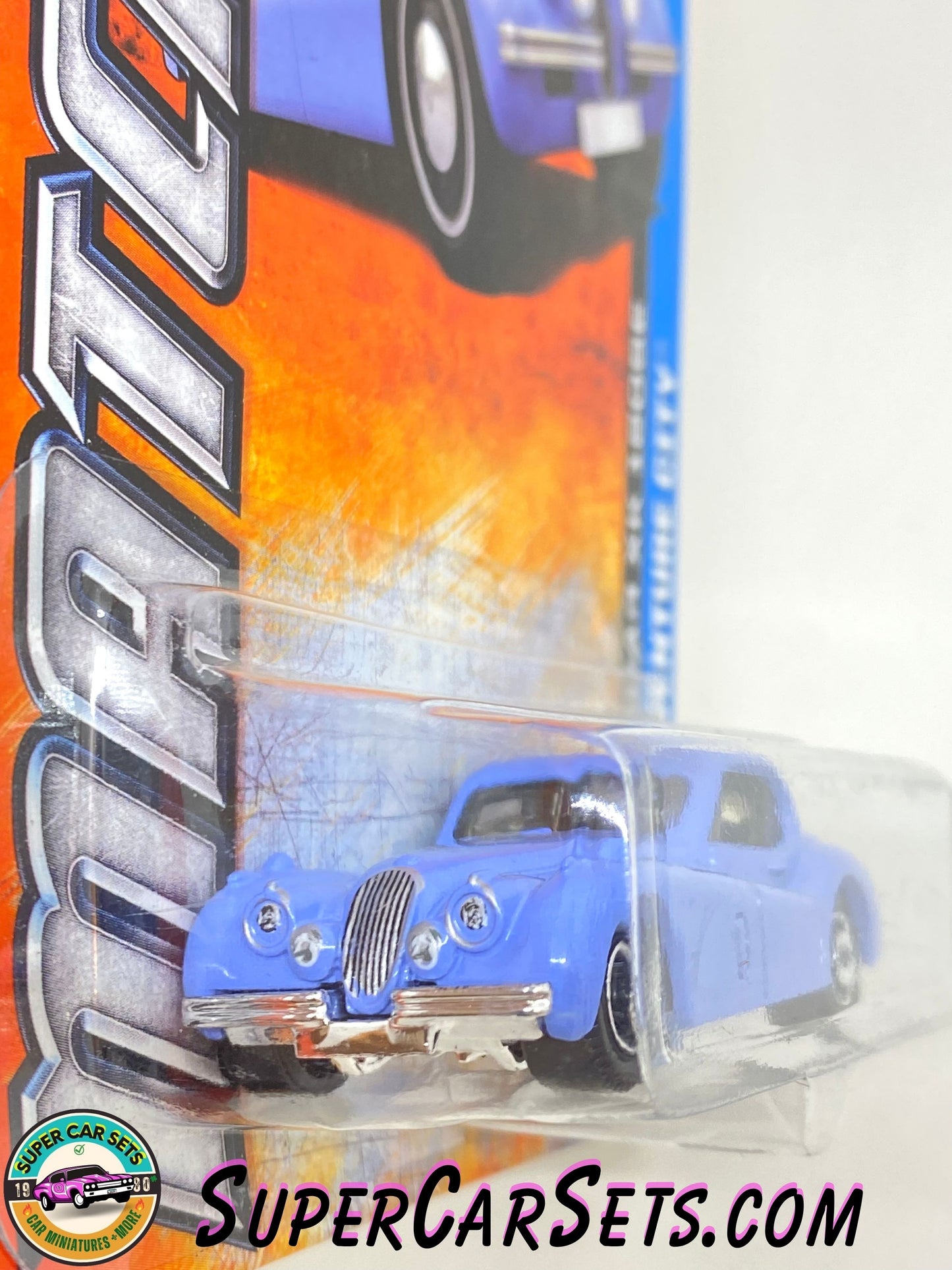 1954 Jaguar XK 1205E (Y0964-0719) (Year launched 2013) (card slightly bent) - Matchbox MBX Adventure City 2013