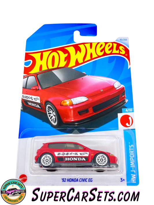 92 Honda Civic EG (red colour) - Hot Wheels HW J-Imports - 2024 (4/10) (95/250)