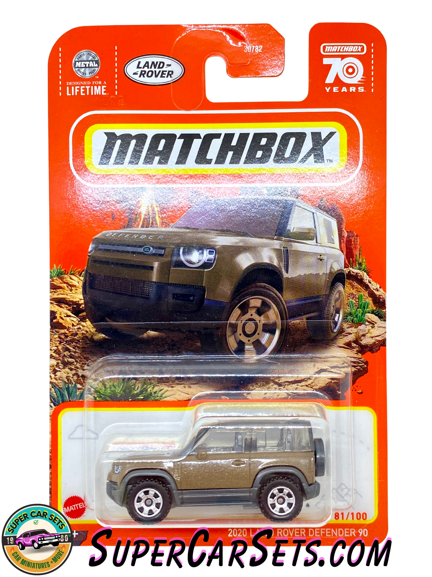 2020 Land Rover Defender 90 (brown colour) (81/100) - Matchbox