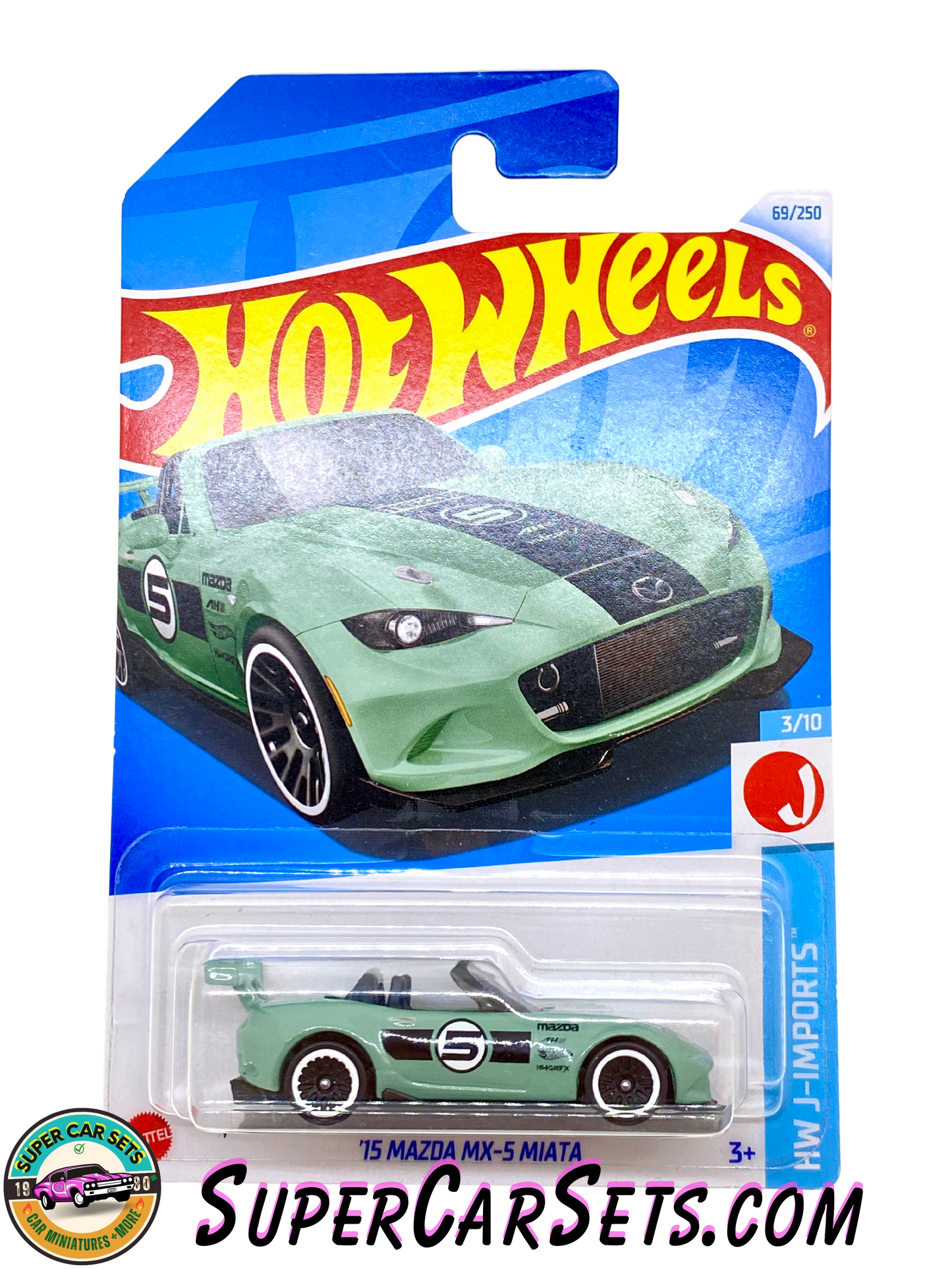 15 Mazda MX-5 Miata (green colour) - Hot Wheels HW J-Imports - 2024 (3/10) (69/250)