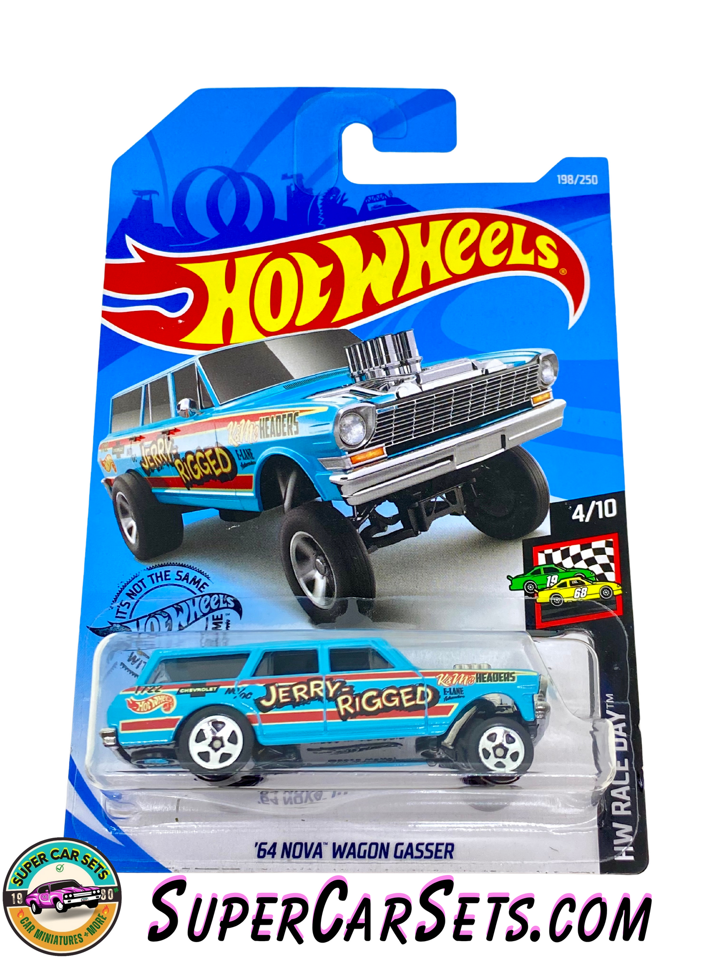 Hot Wheels HW Race Day 2019 (4/10) (198/250) - ’64 Nova Wagon Gasser (Jerry-Rigged)