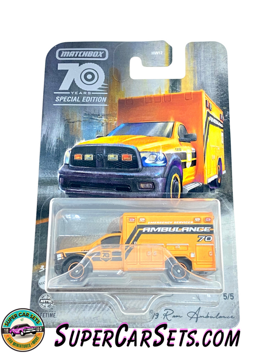 2019 RAM Ambulance (5/5) Matchbox Moving Parts 70 Years