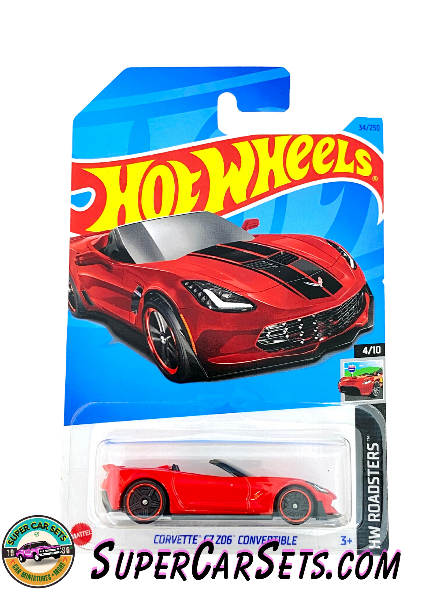 Corvette C7 Z06 Convertible (red colour) - Hot Wheels HW Roadsters 2023 (4/10) (34/250)