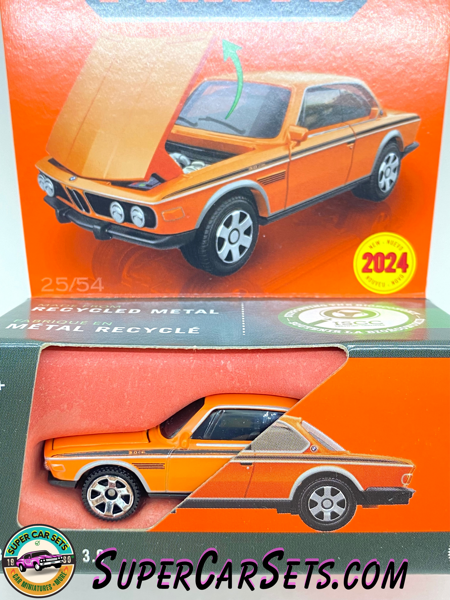 1973 BMW CSL 3.0 (orange colour) - Matchbox Moving Parts