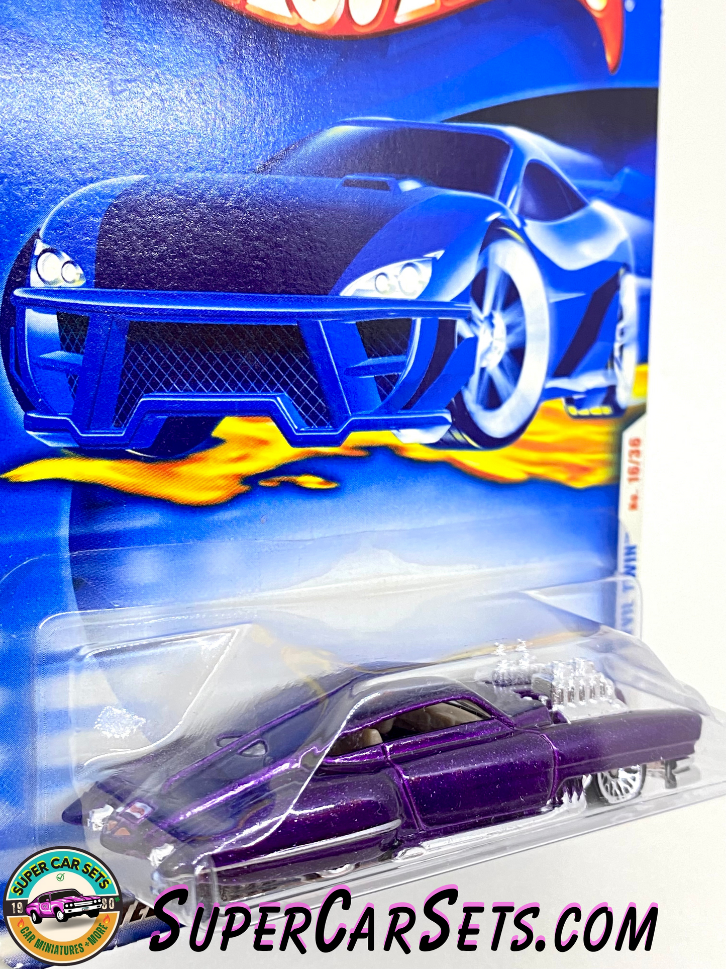 Hot Wheels (VINTAGE) (Year launched 2001) - Evil Twin (purple colour) (16/36) (#28747) (card aged)