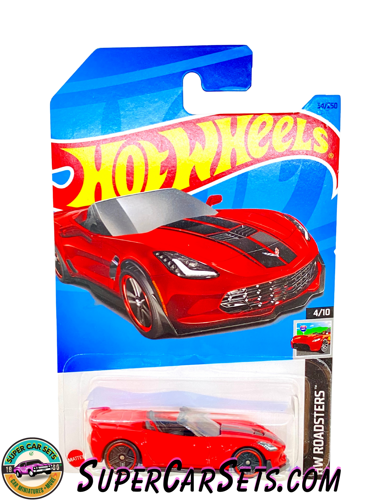 Corvette C7 Z06 Convertible (red colour) - Hot Wheels HW Roadsters 2023 (4/10) (34/250)