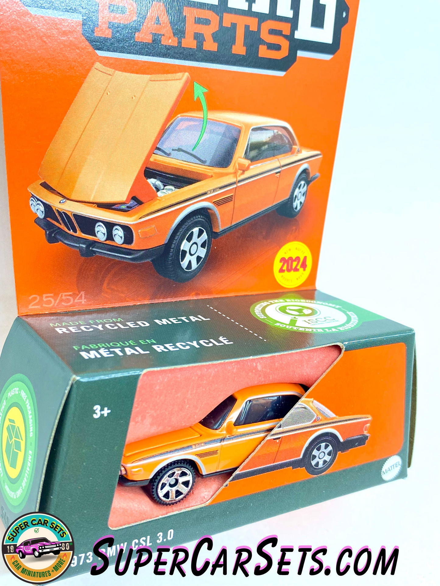 1973 BMW CSL 3.0 (orange colour) - Matchbox Moving Parts