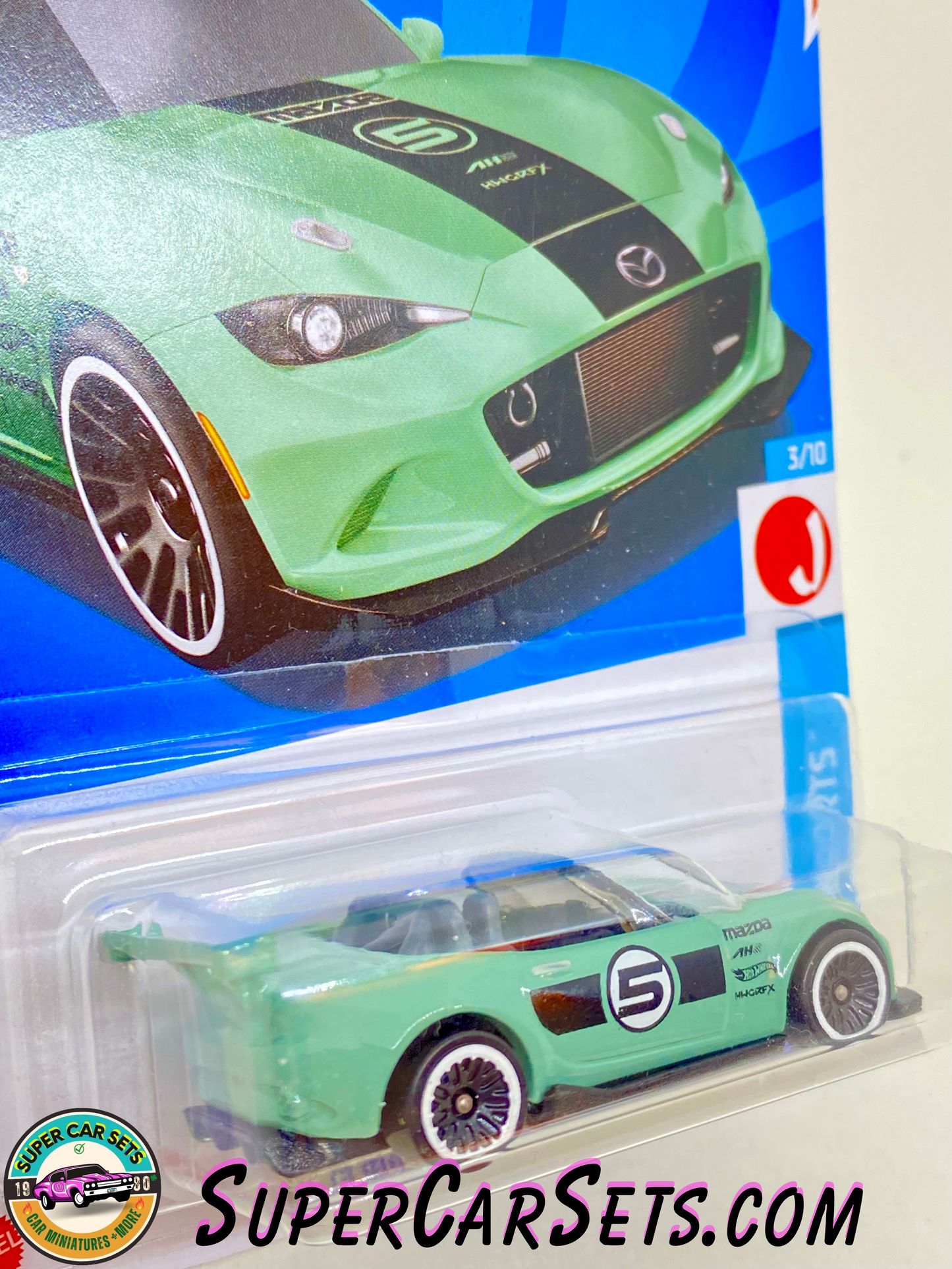 15 Mazda MX-5 Miata (green colour) - Hot Wheels HW J-Imports - 2024 (3/10) (69/250)