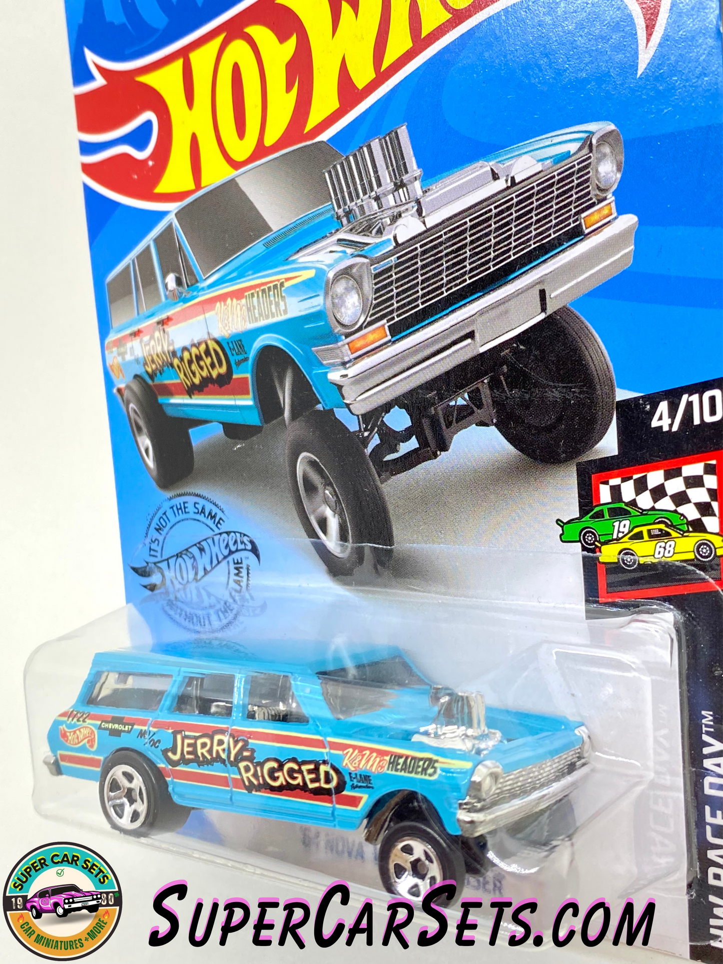 Hot Wheels HW Race Day 2019 (4/10) (198/250) - ’64 Nova Wagon Gasser (Jerry-Rigged)