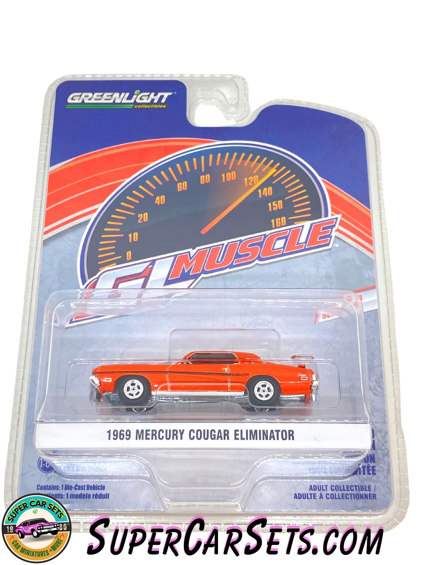 1969 Mercury Cougar Eliminator (orange colour) GL Muscle Series 28 made by Greenlight