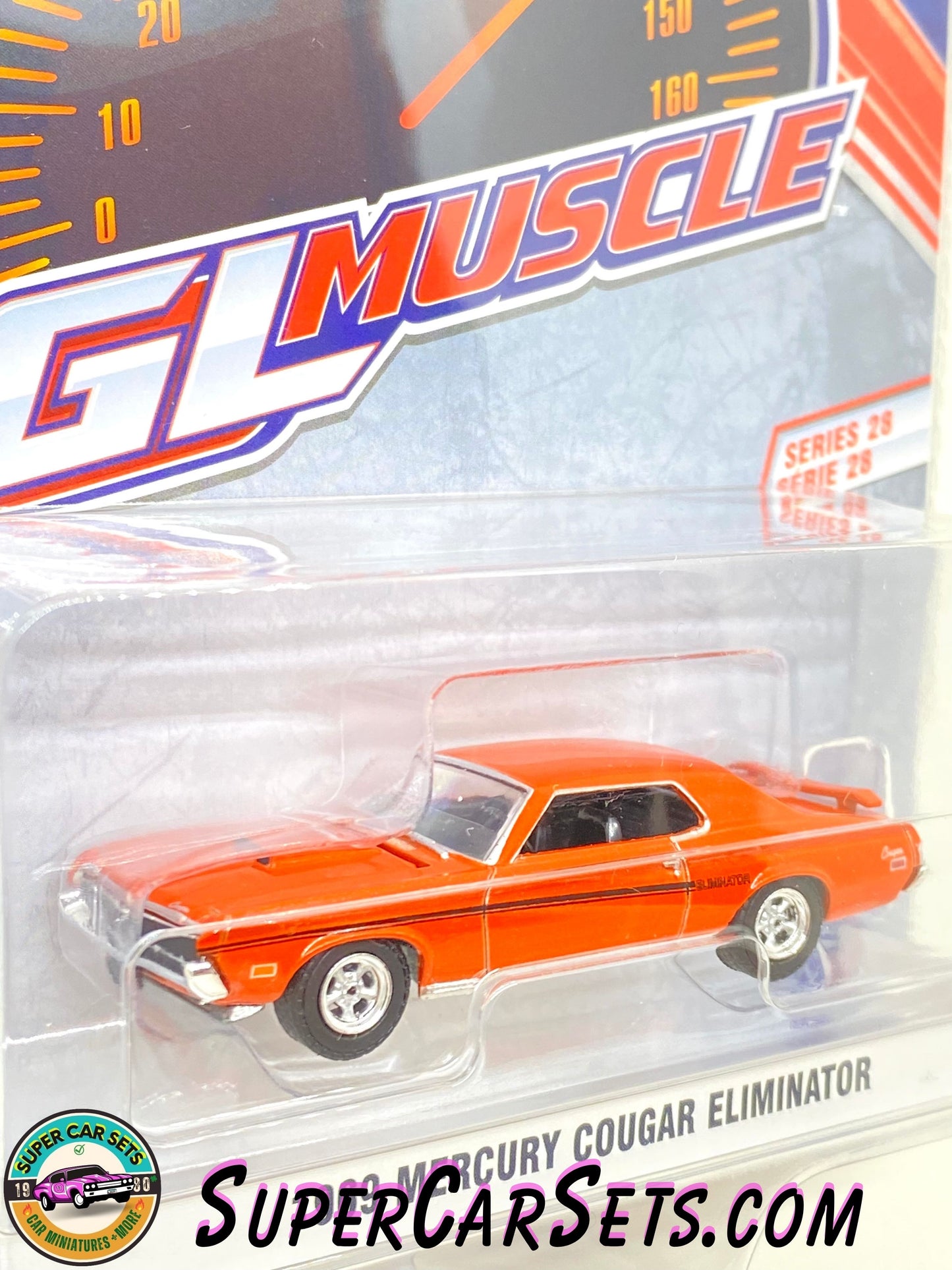 1969 Mercury Cougar Eliminator (orange colour) GL Muscle Series 28 made by Greenlight