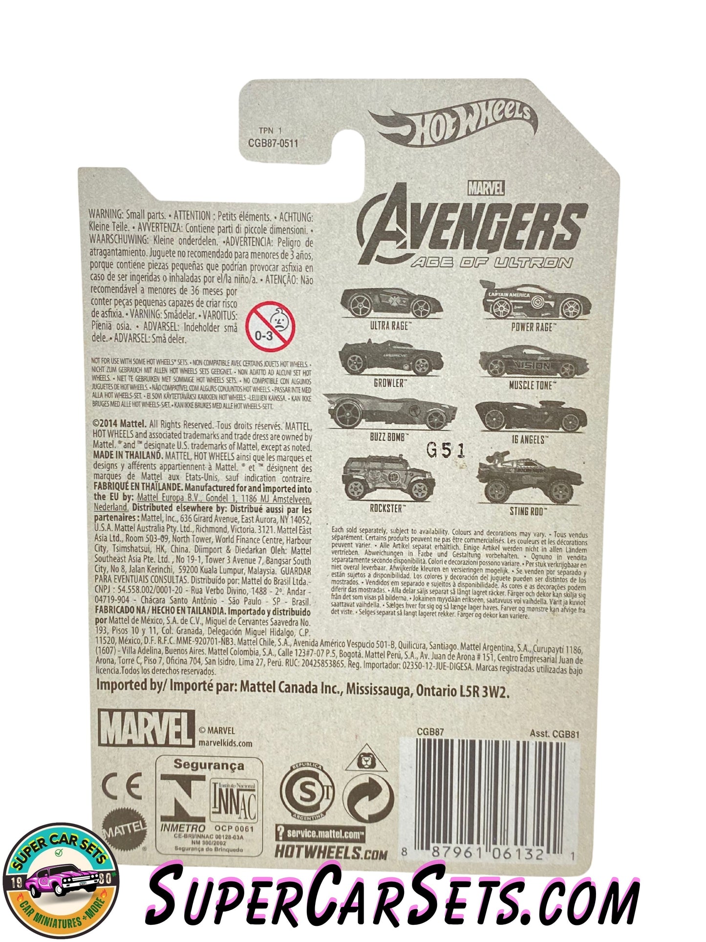 Hot Wheels - Marvel Avengers Age of Ultron (6/8) - Iron man - Sting Rod