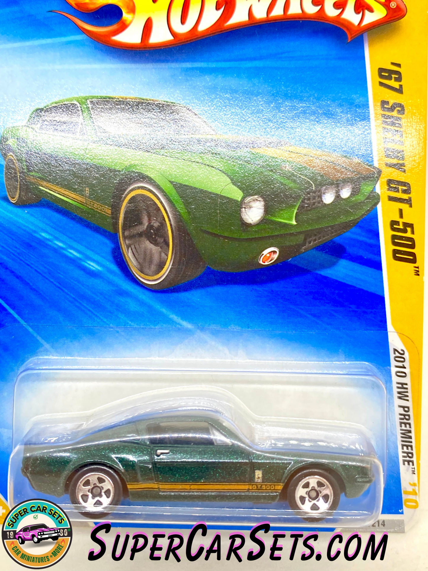 67 Shelby GT-500 (dark metallic green colour) - Hot Wheels 2010 HW Premiere ’10 (#01/52) (Year launched 2010)