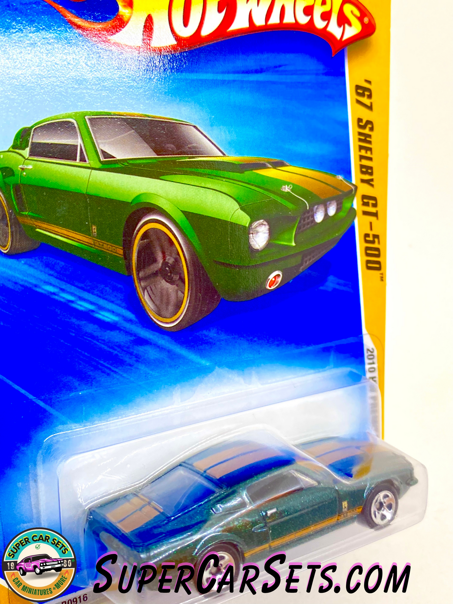 67 Shelby GT-500 (dark metallic green colour) - Hot Wheels 2010 HW Premiere ’10 (#01/52) (Year launched 2010)