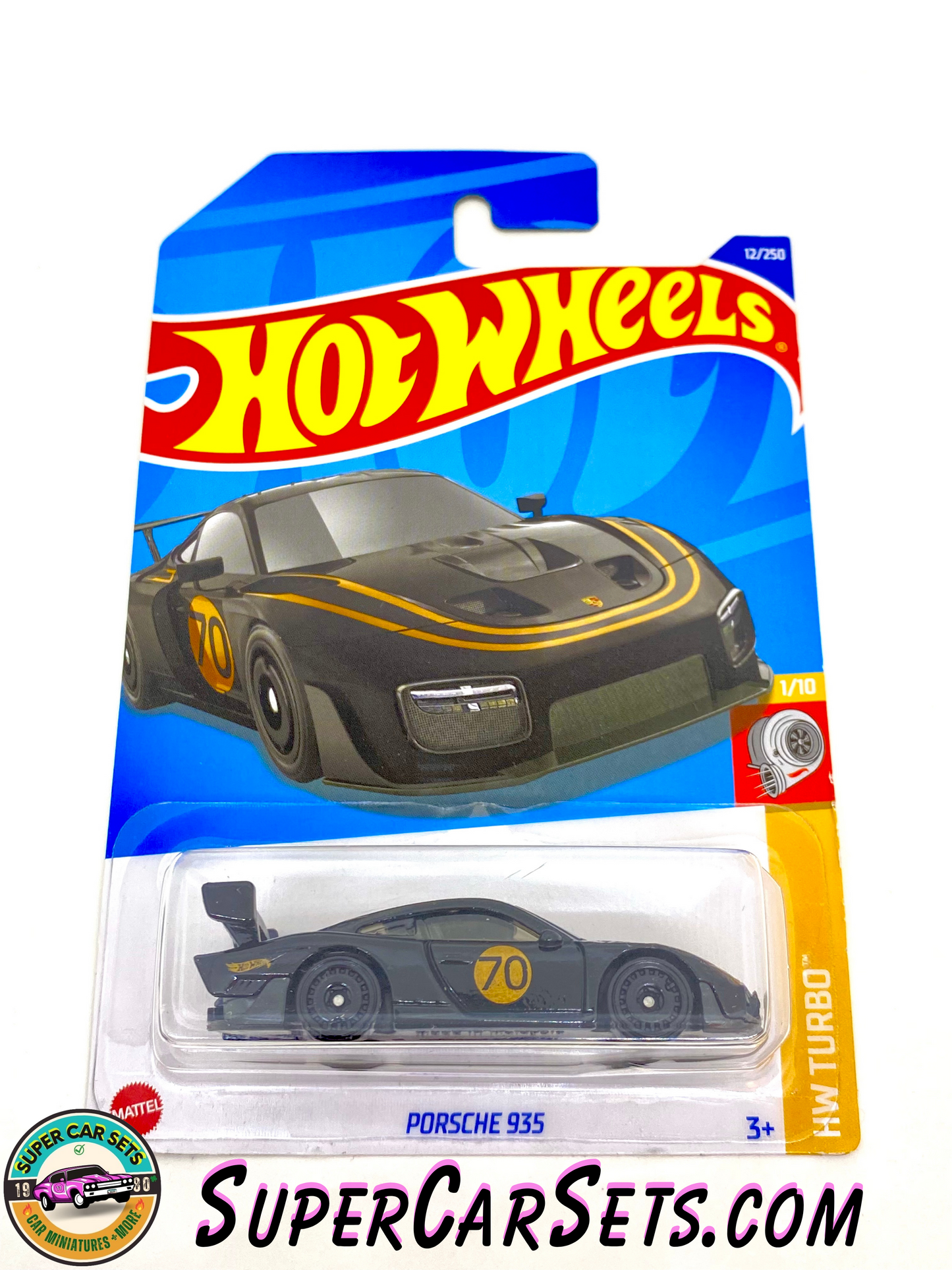 Porsche 935 (black colour) (card with a small scratch) - Hot Wheels HW Turbo - 2022 (1/10) (12/250)