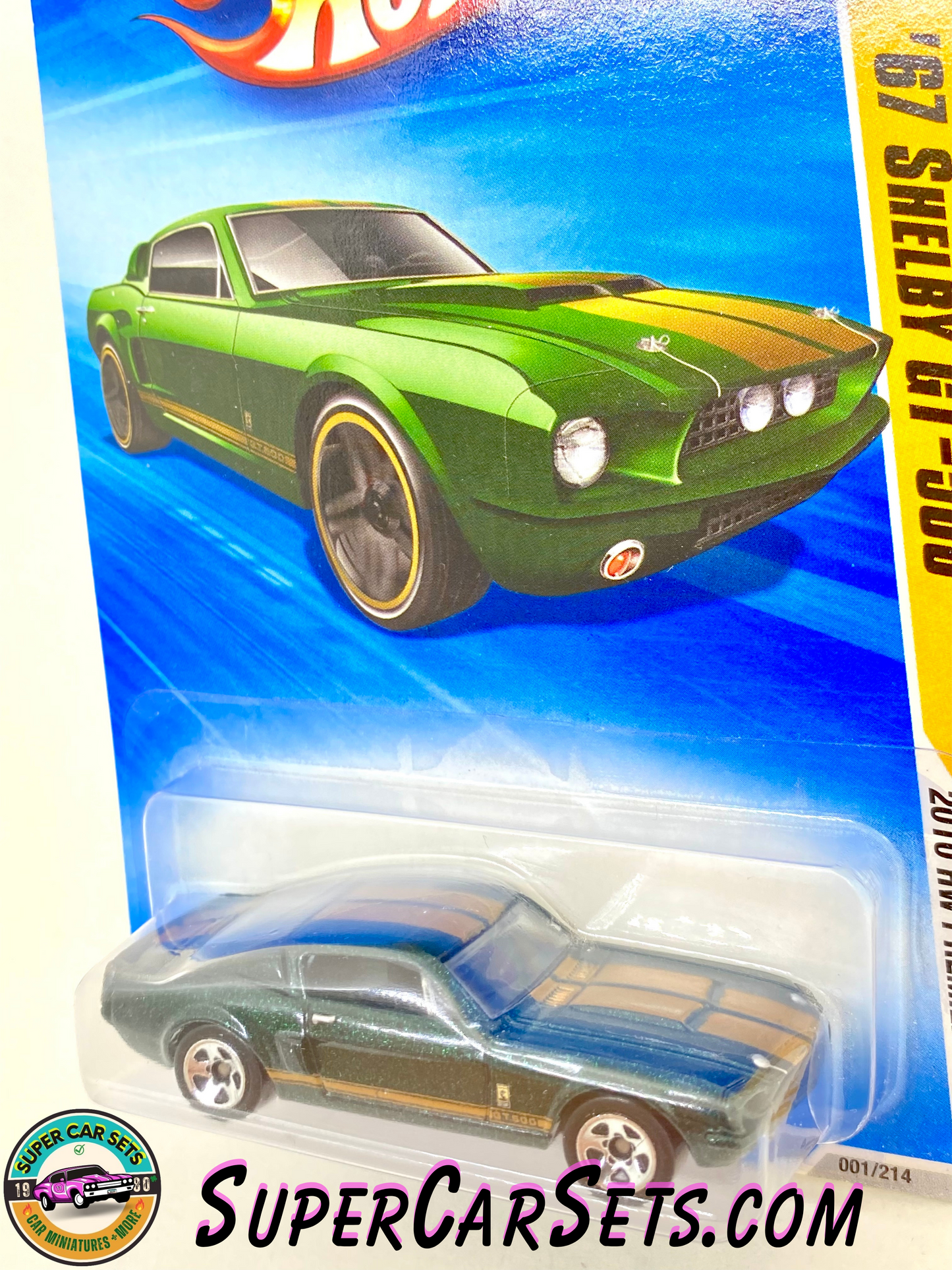 67 Shelby GT-500 (dark metallic green colour) - Hot Wheels 2010 HW Premiere ’10 (#01/52) (Year launched 2010)