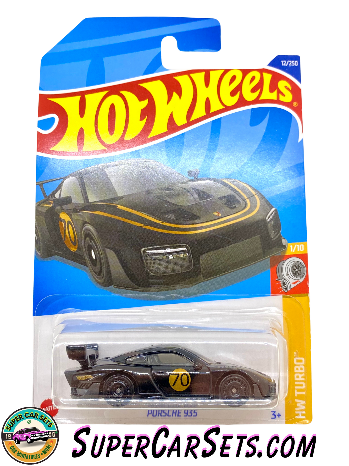 Porsche 935 (black colour) (card with a small scratch) - Hot Wheels HW Turbo - 2022 (1/10) (12/250)