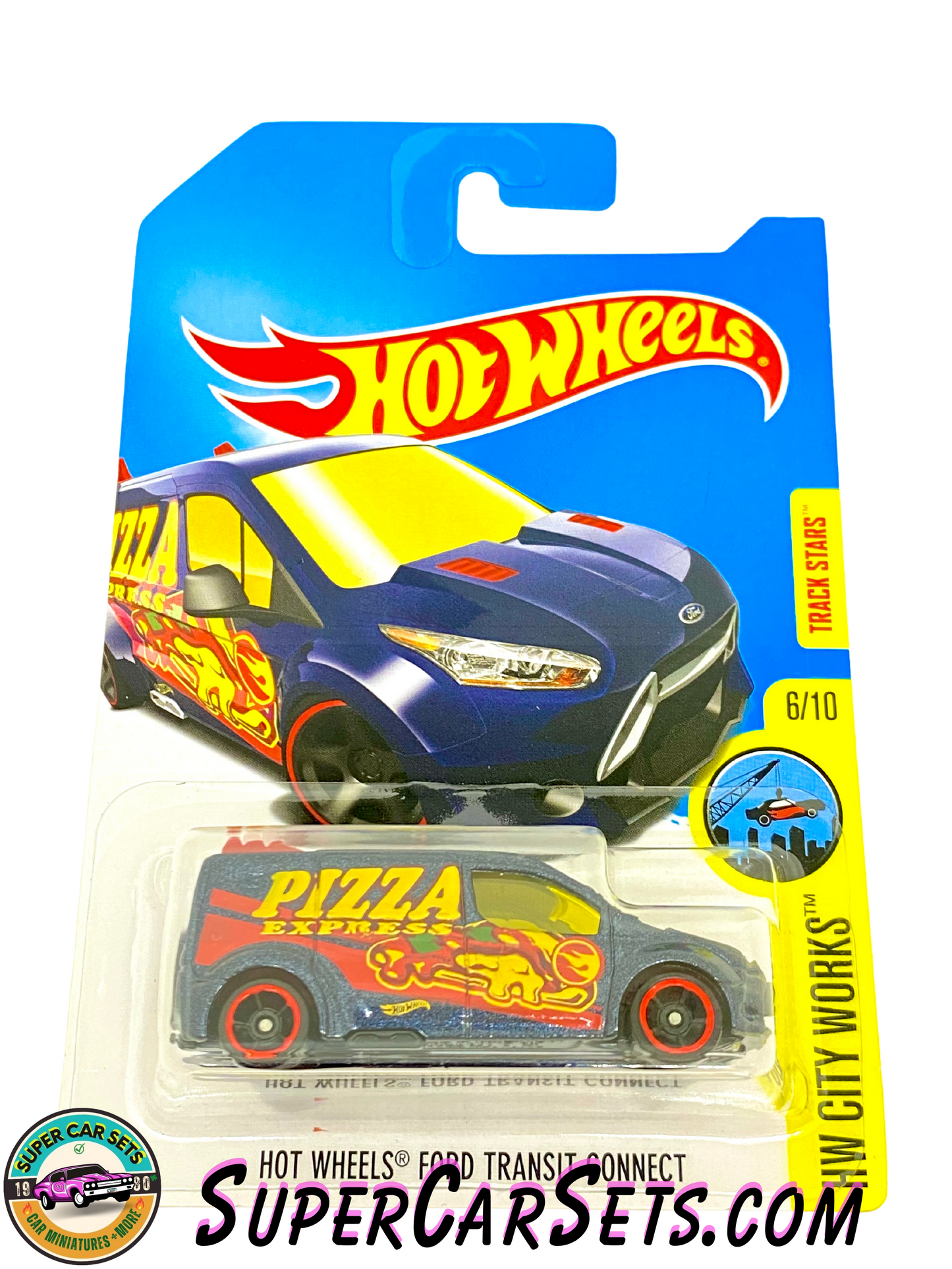 Hot Wheels HW City Works  2016 (6/10) Ford Transit Connect (Pizza Express) (TREASURE HUNT)