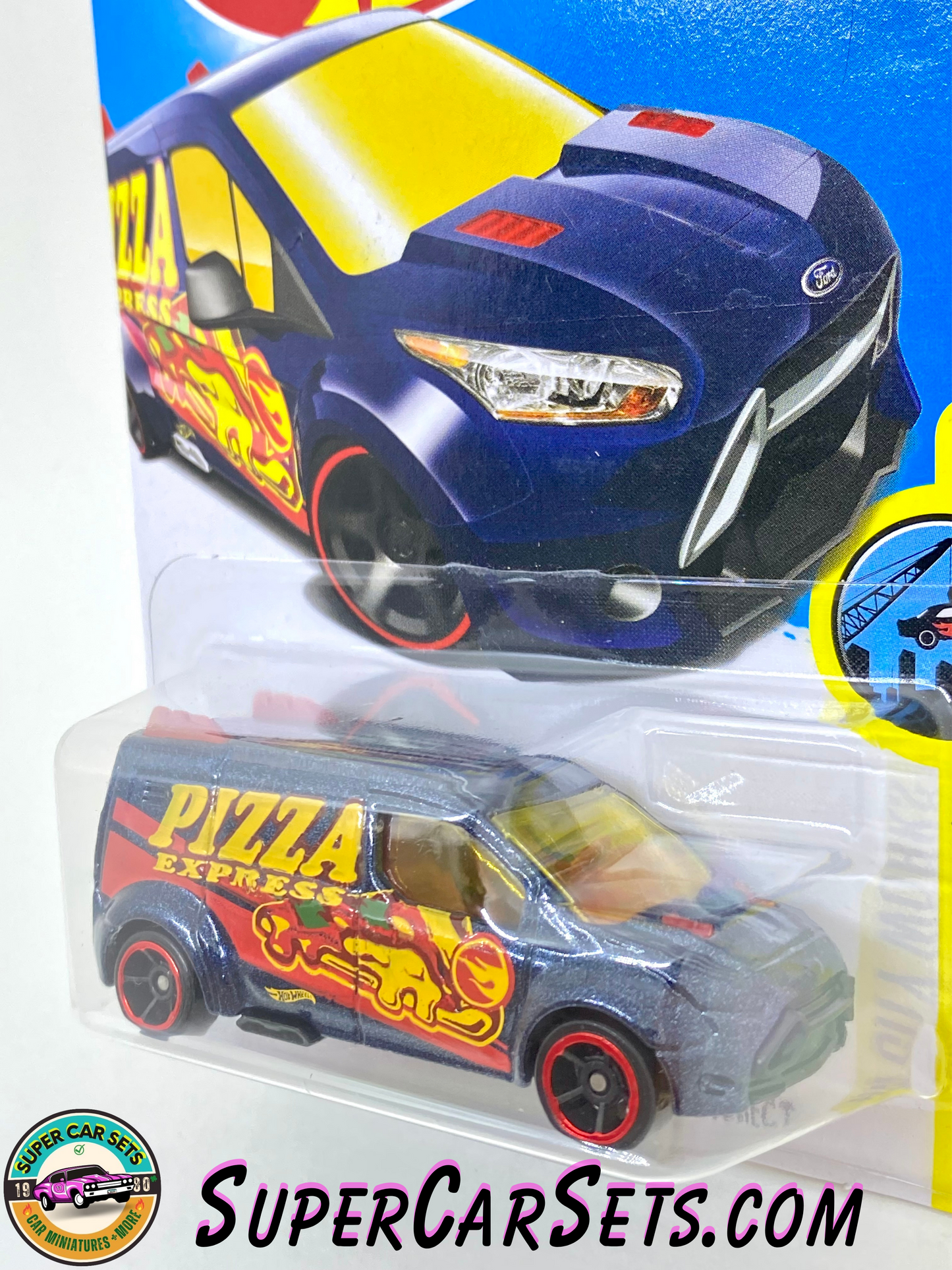 Hot Wheels HW City Works  2016 (6/10) Ford Transit Connect (Pizza Express) (TREASURE HUNT)