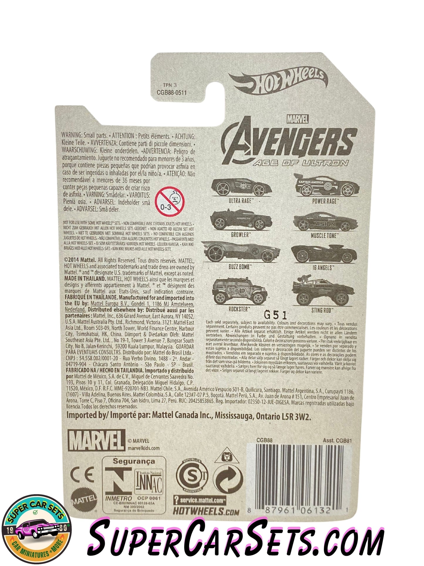 Hot Wheels - Marvel Avengers Age of Ultron (7/8) - Thor - Buzz Bomb