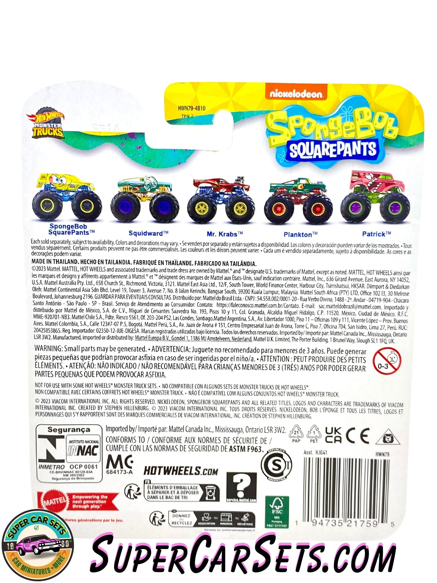 Hot Wheels Monster Trucks Bob l'éponge