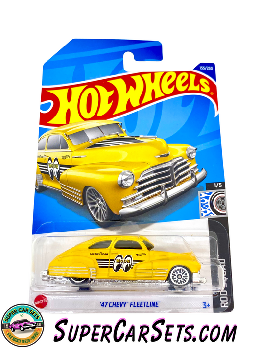 47 Chevy Fleetline (Moon Eyes + Yellow colour) - Hot Wheels Rod Squad - 2022 (1/5) (155/250)