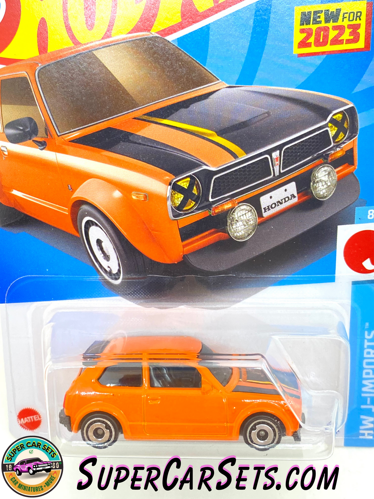 73 Honda Civic Custom (orange colour) - Hot Wheels HW J-Imports - 2023 (8/10) (47/250)