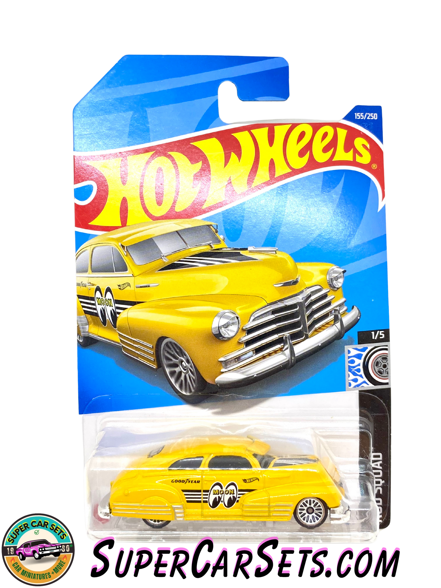 47 Chevy Fleetline (Moon Eyes + Yellow colour) - Hot Wheels Rod Squad - 2022 (1/5) (155/250)