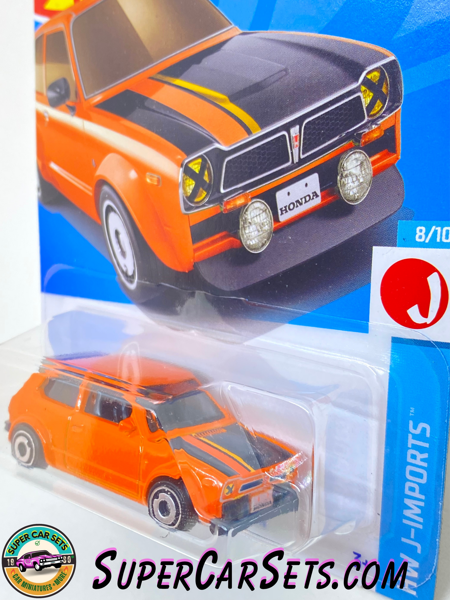 73 Honda Civic Custom (orange colour) - Hot Wheels HW J-Imports - 2023 (8/10) (47/250)