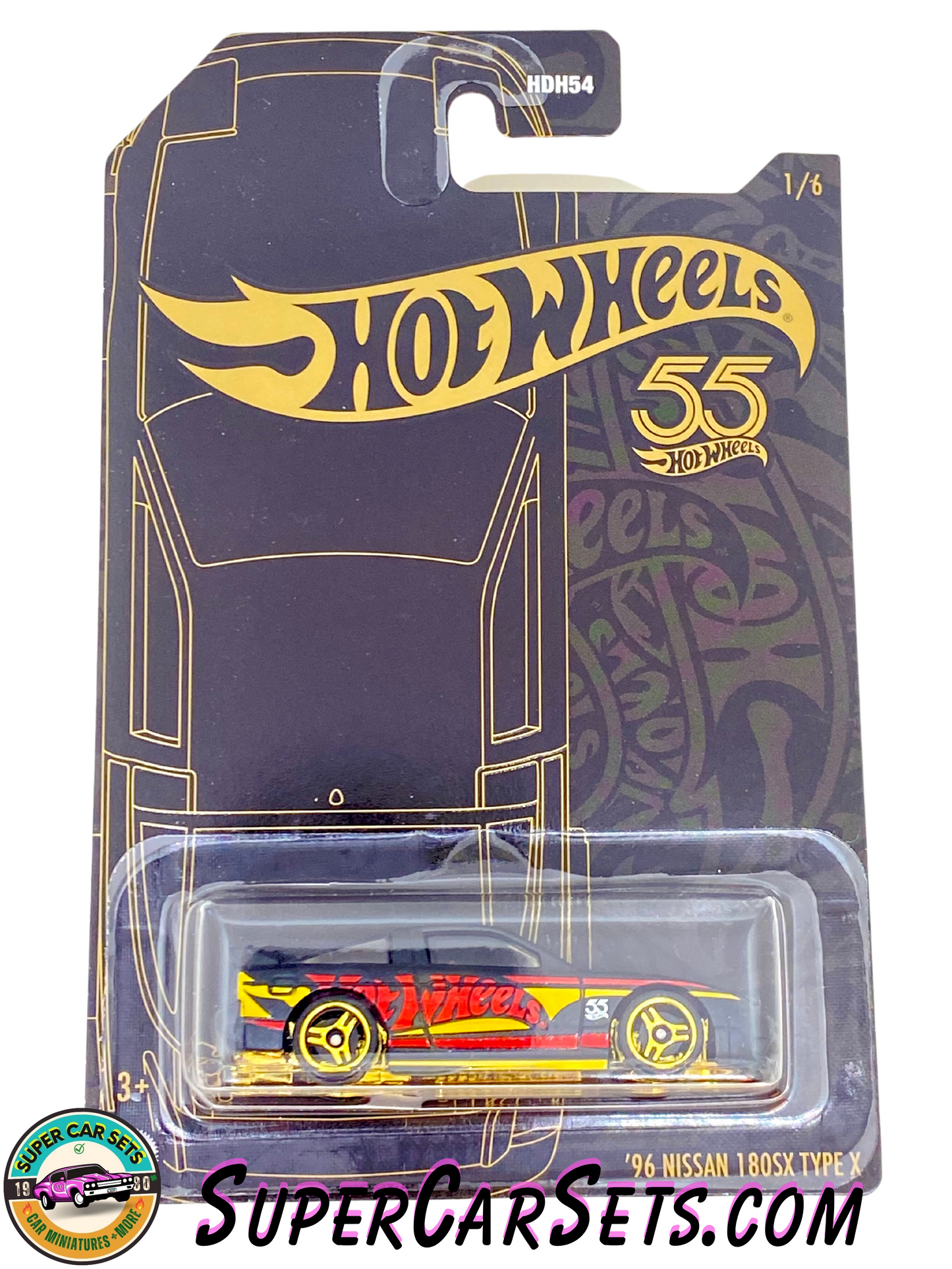 Hot Wheels 55th Anniversary - Golden Black Red - 1/6 - ’96 Nissan 180SX Type X