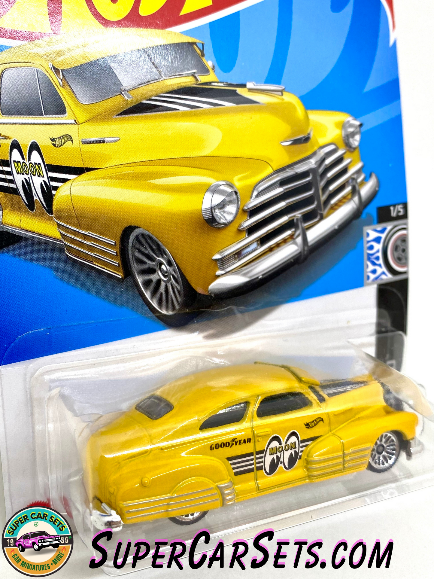 47 Chevy Fleetline (Moon Eyes + Yellow colour) - Hot Wheels Rod Squad - 2022 (1/5) (155/250)