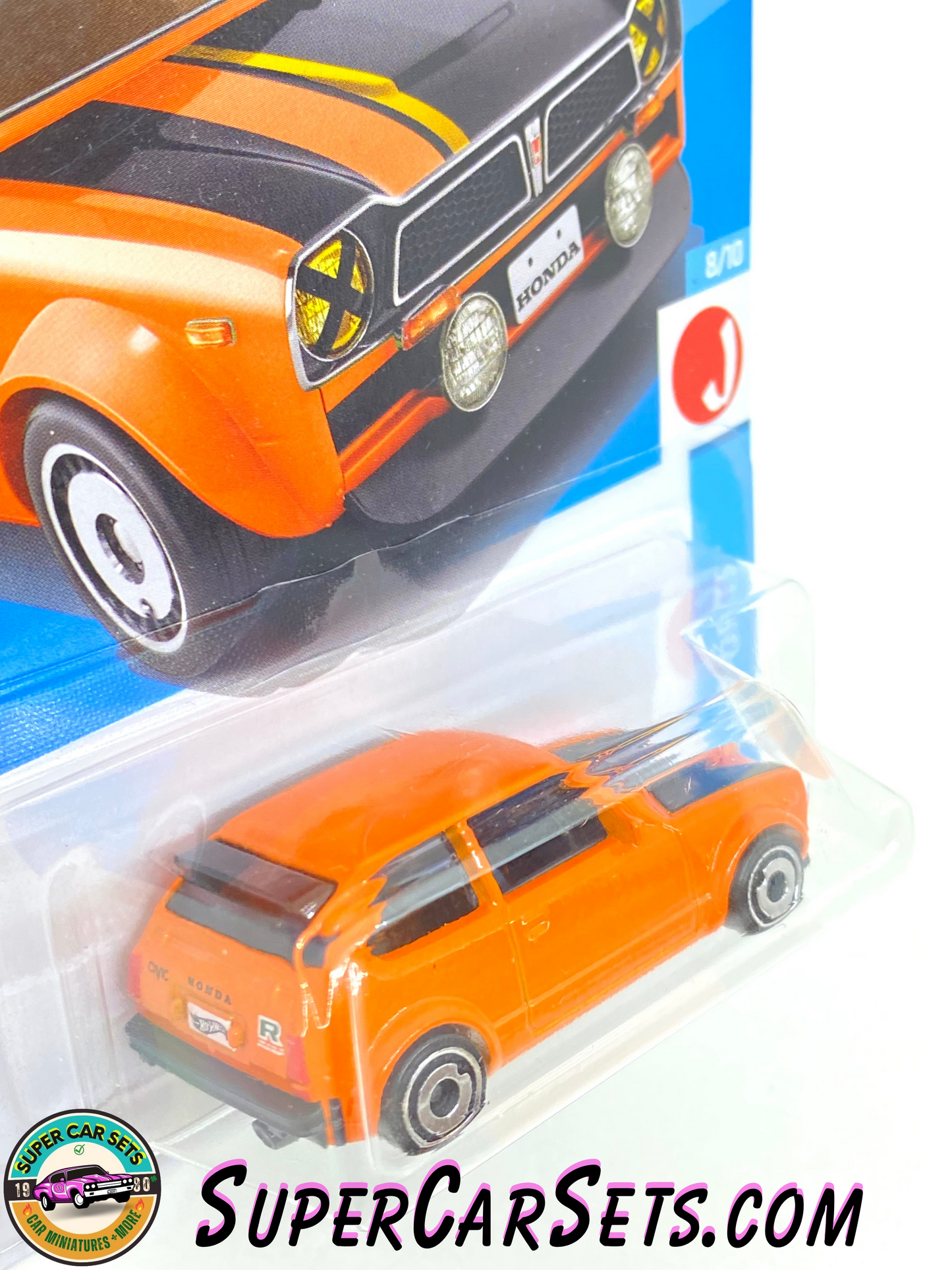 73 Honda Civic Custom (orange colour) - Hot Wheels HW J-Imports - 2023 (8/10) (47/250)