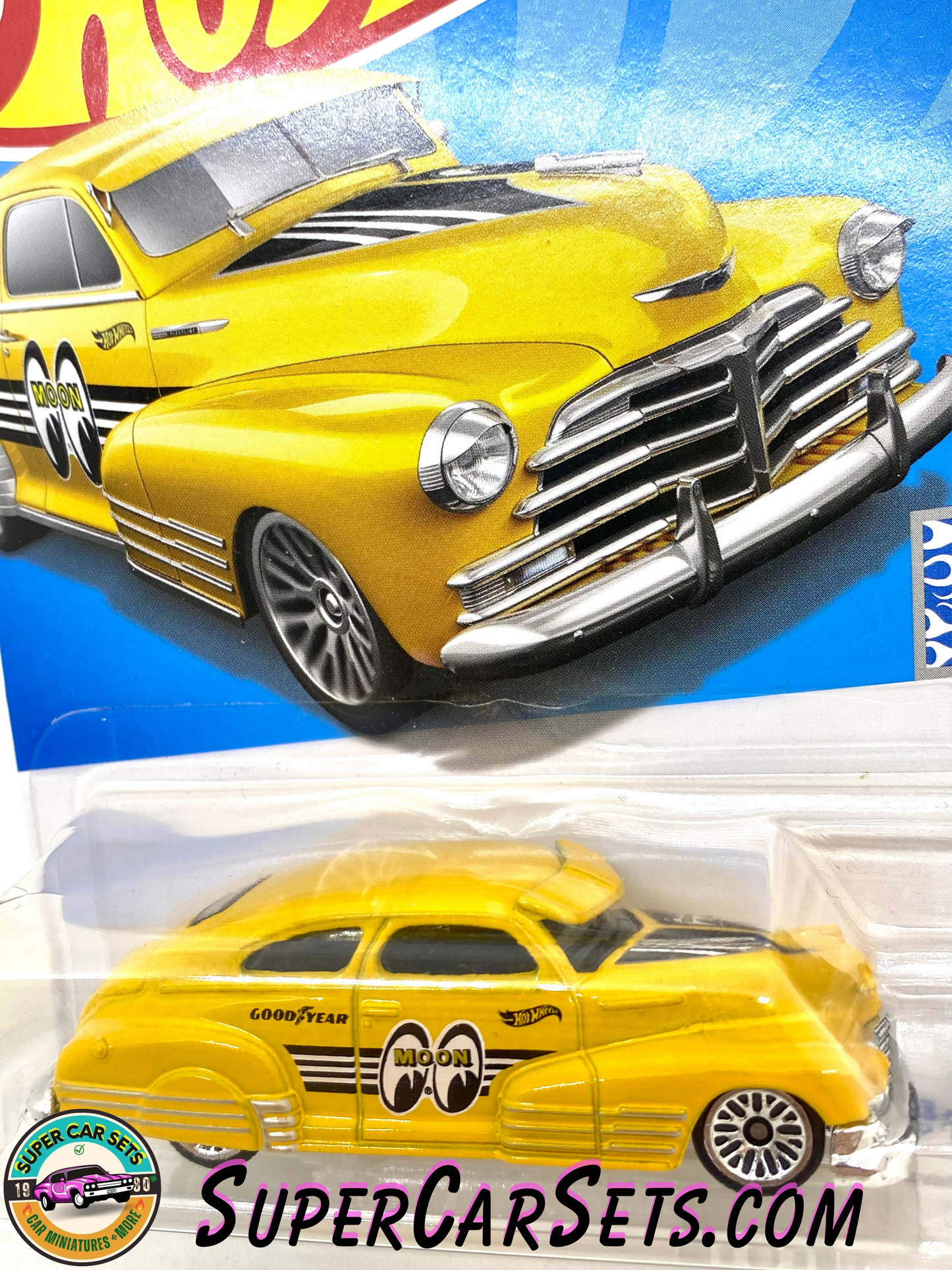 47 Chevy Fleetline (Moon Eyes + Yellow colour) - Hot Wheels Rod Squad - 2022 (1/5) (155/250)