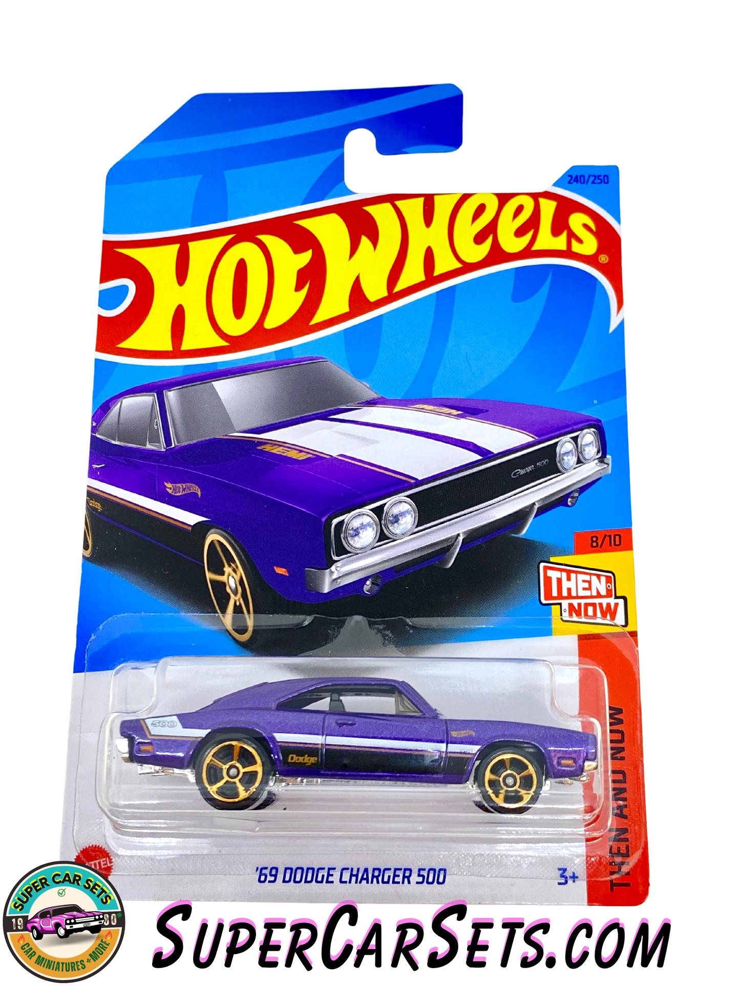 69 Dodge Charger 500 (purple colour) - Hot Wheels Then and Now 2023 (8/10) (240/250)