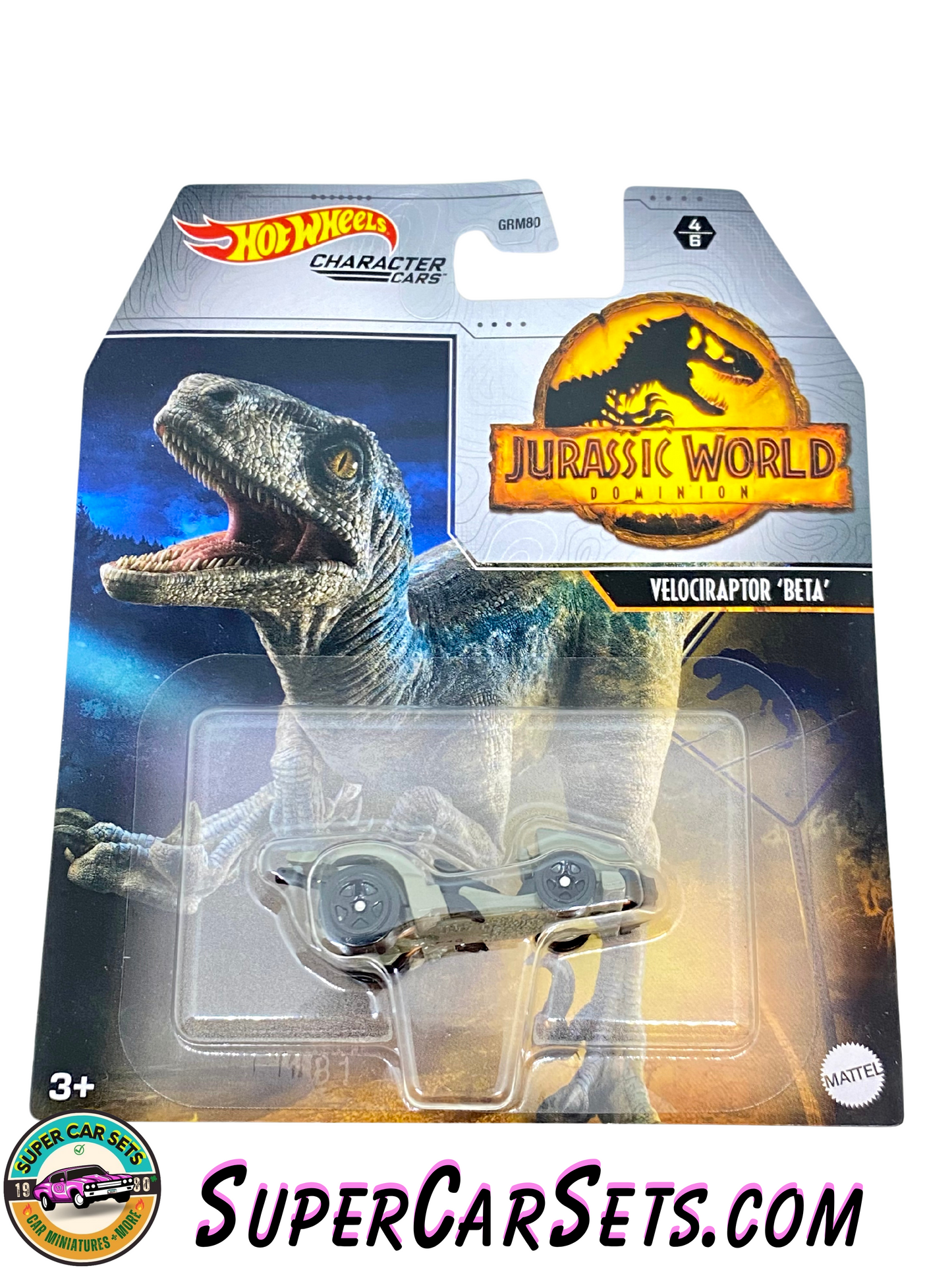 Jurassic World  Velociraptor ‘Beta' (4/6) - Hot Wheels Characters Cars