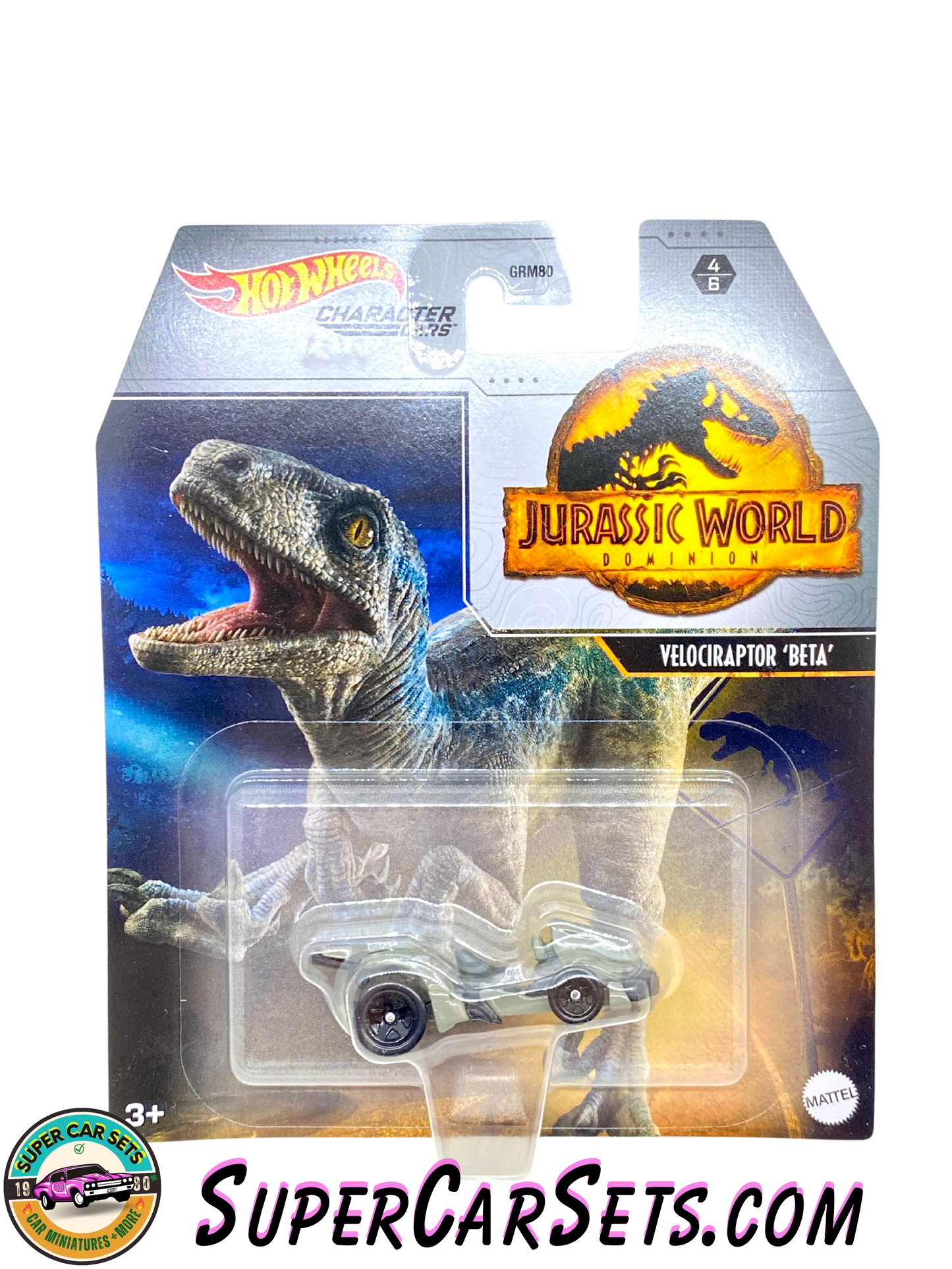 Jurassic World  Velociraptor ‘Beta' (4/6) - Hot Wheels Characters Cars