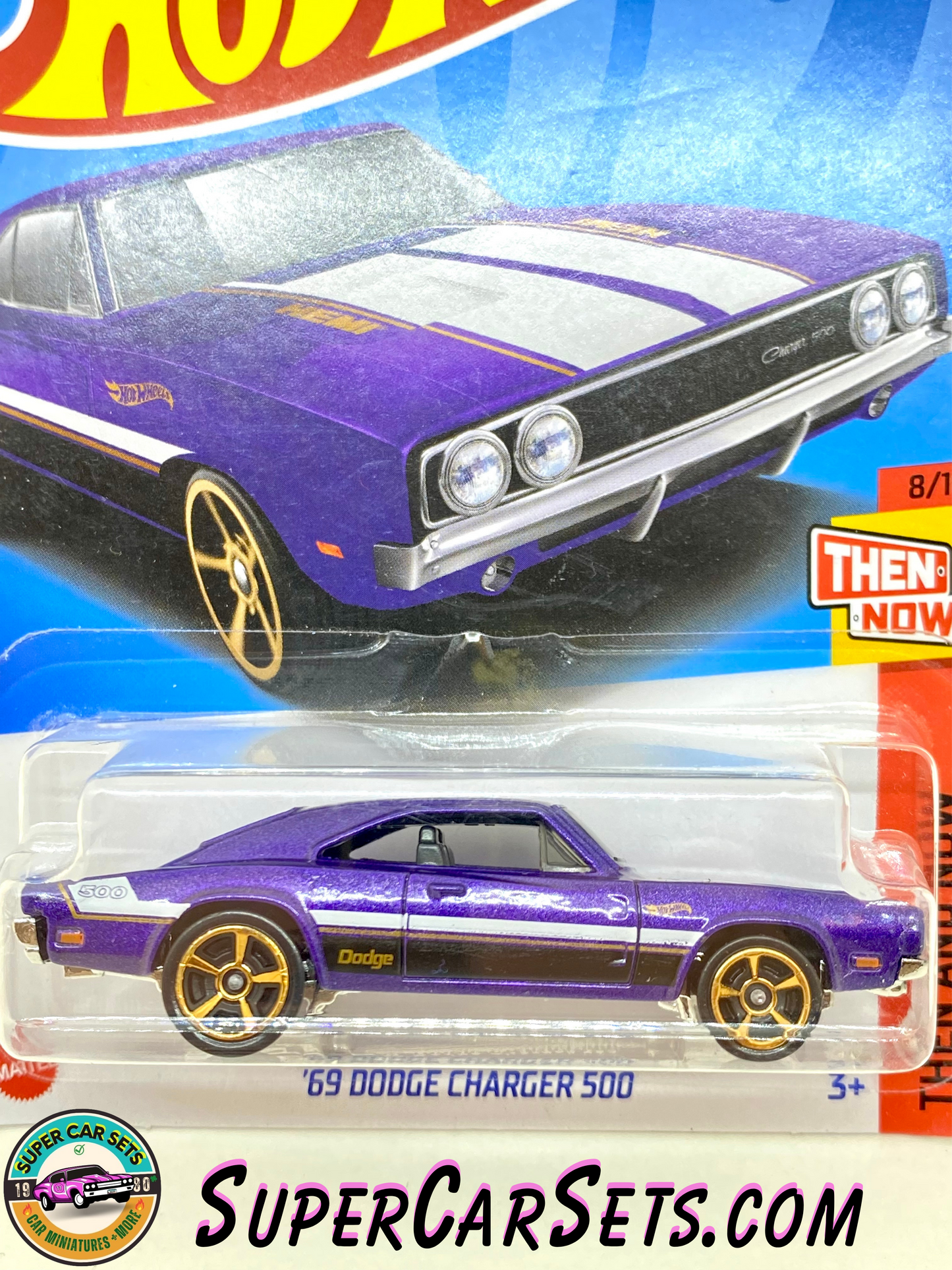 69 Dodge Charger 500 (purple colour) - Hot Wheels Then and Now 2023 (8/10) (240/250)