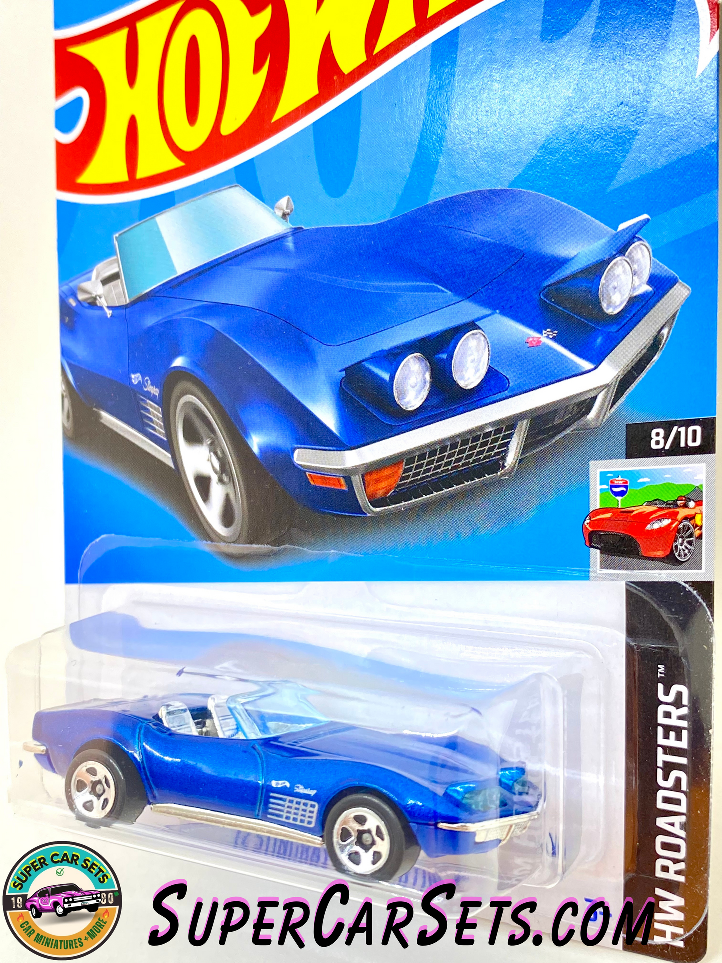 72 Stingray Convertible (blue colour) - Hot Wheels HW Roadsters 2023 (8/10) (132/250)