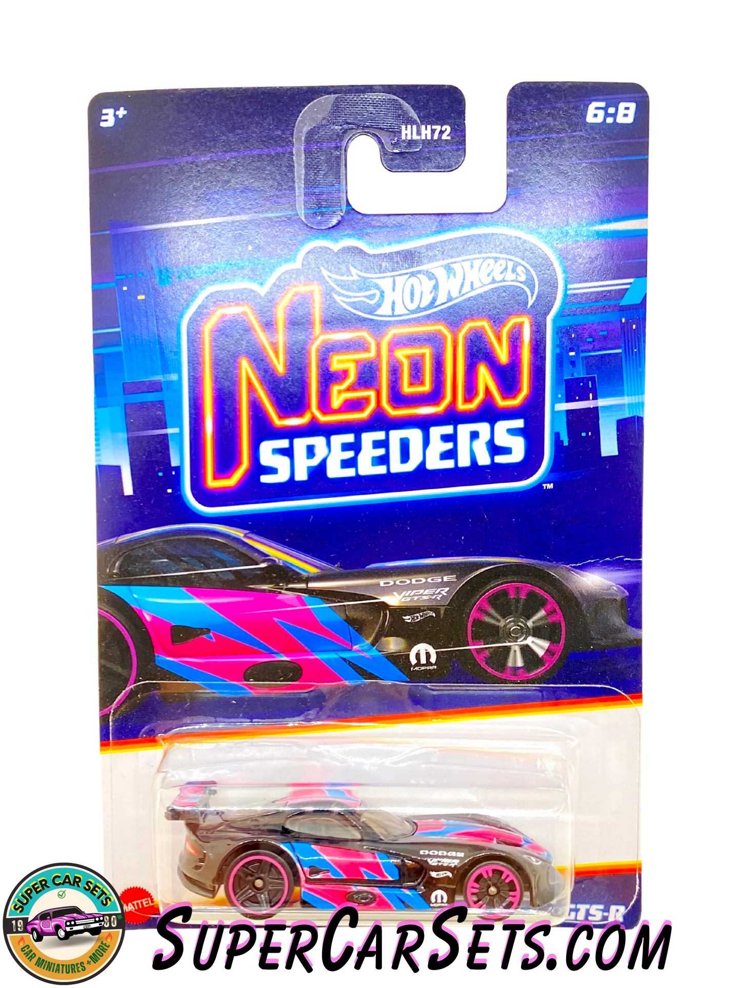 SRT Viper GTS-R (card slightly bent) - Hot Wheels - Neon Speeders (6/8)