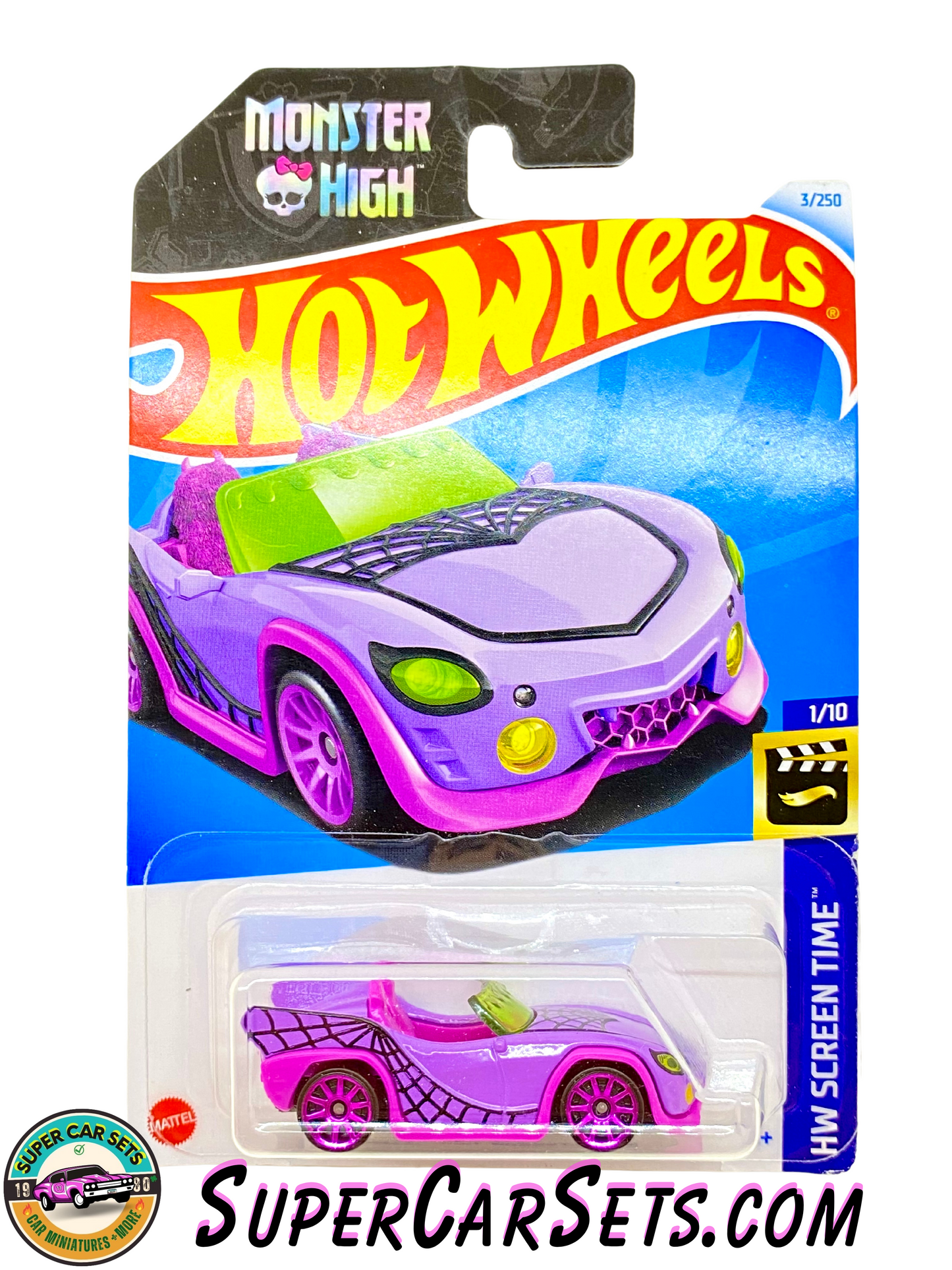 Monster High Ghoul Mobile (card slightly bent) - Hot Wheels HW Screen Time - 2024 (1/10) (3/250)