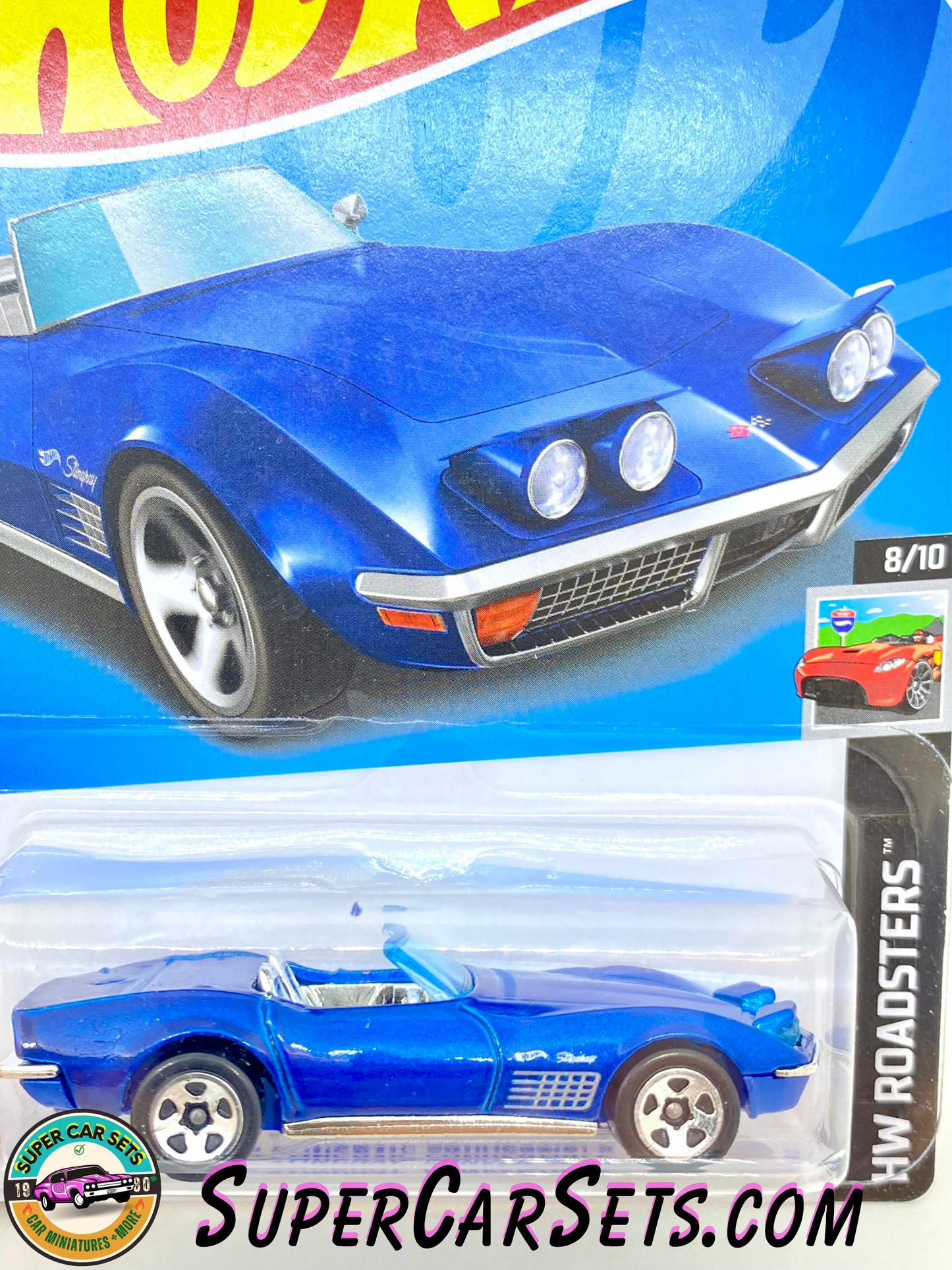 72 Stingray Convertible (blue colour) - Hot Wheels HW Roadsters 2023 (8/10) (132/250)