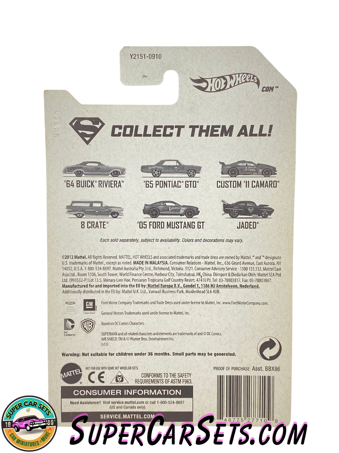 Hot Wheels - Superman series (1/6) - ’64 Buick Riviera (Superman) (card aged)