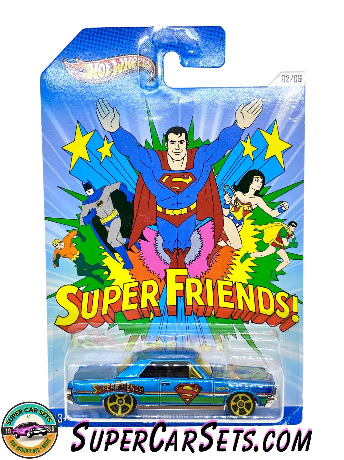 Hot Wheels - Superman series (2/6) - ’65 Pontiac GTO (“Super Friends”) (card aged)