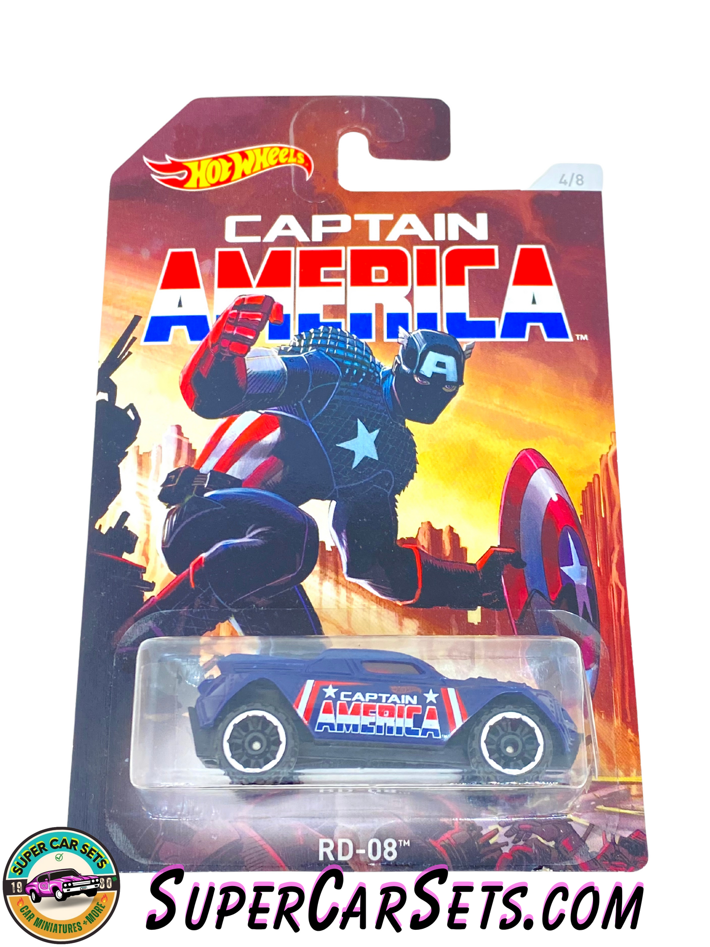 Hot Wheels - Captain America series (4/8) - RD-08 (Captain America) (blister cracked)