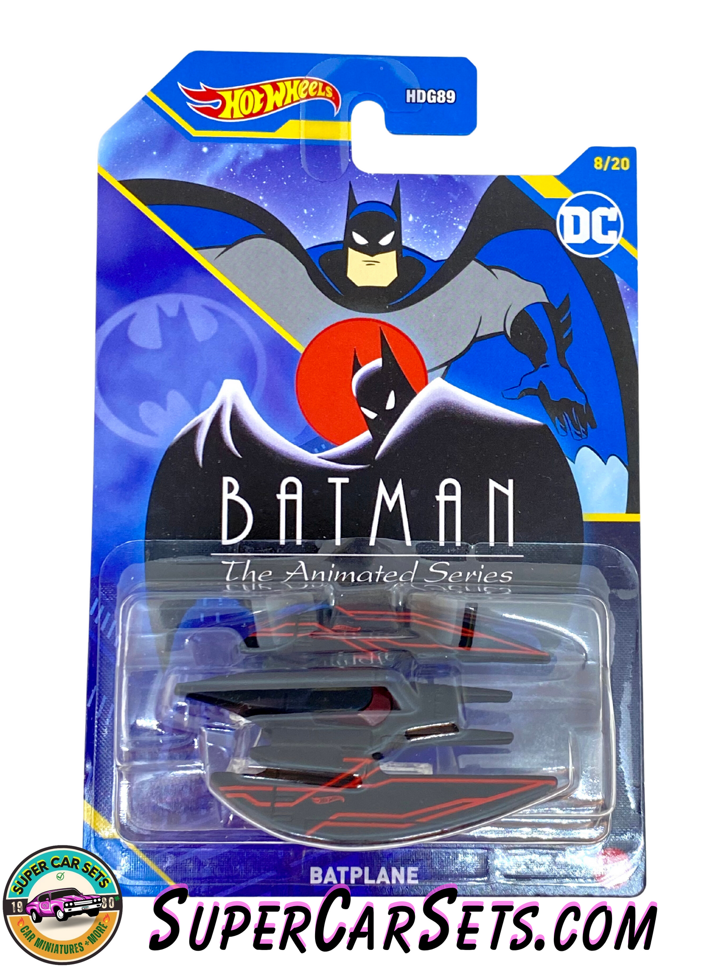 Hot Wheels - DC - Batman - (8/20) - Batplane (with stand)