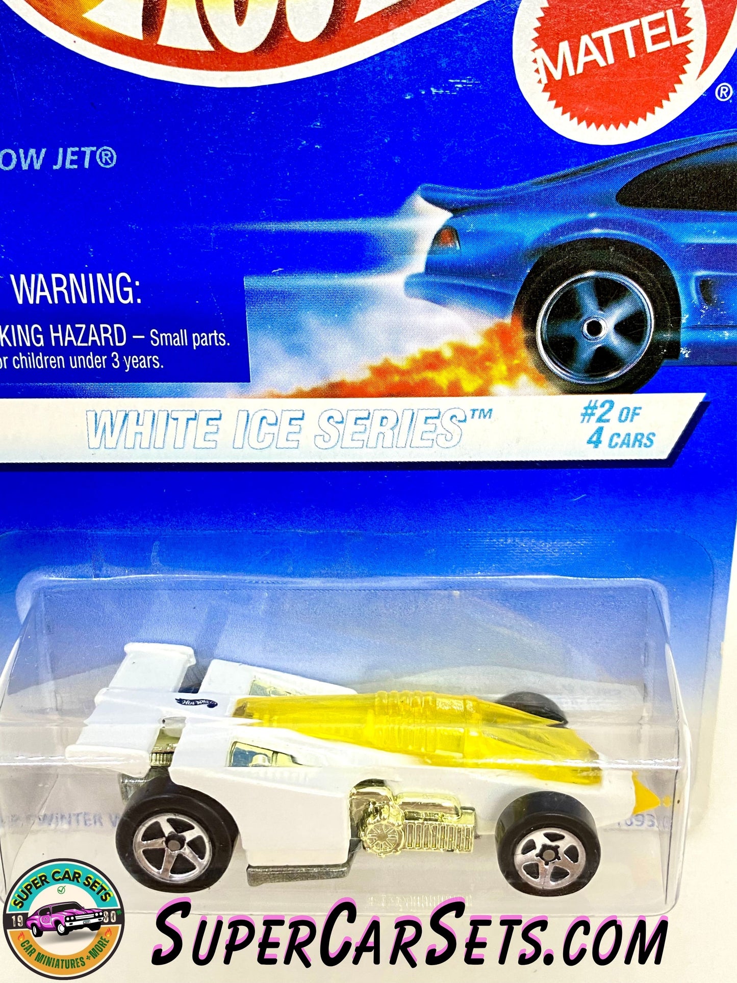 Hot Wheels (VINTAGE) (Year launched 1997) - White Ice Series (2/4) Winter White Racer! (#16935)