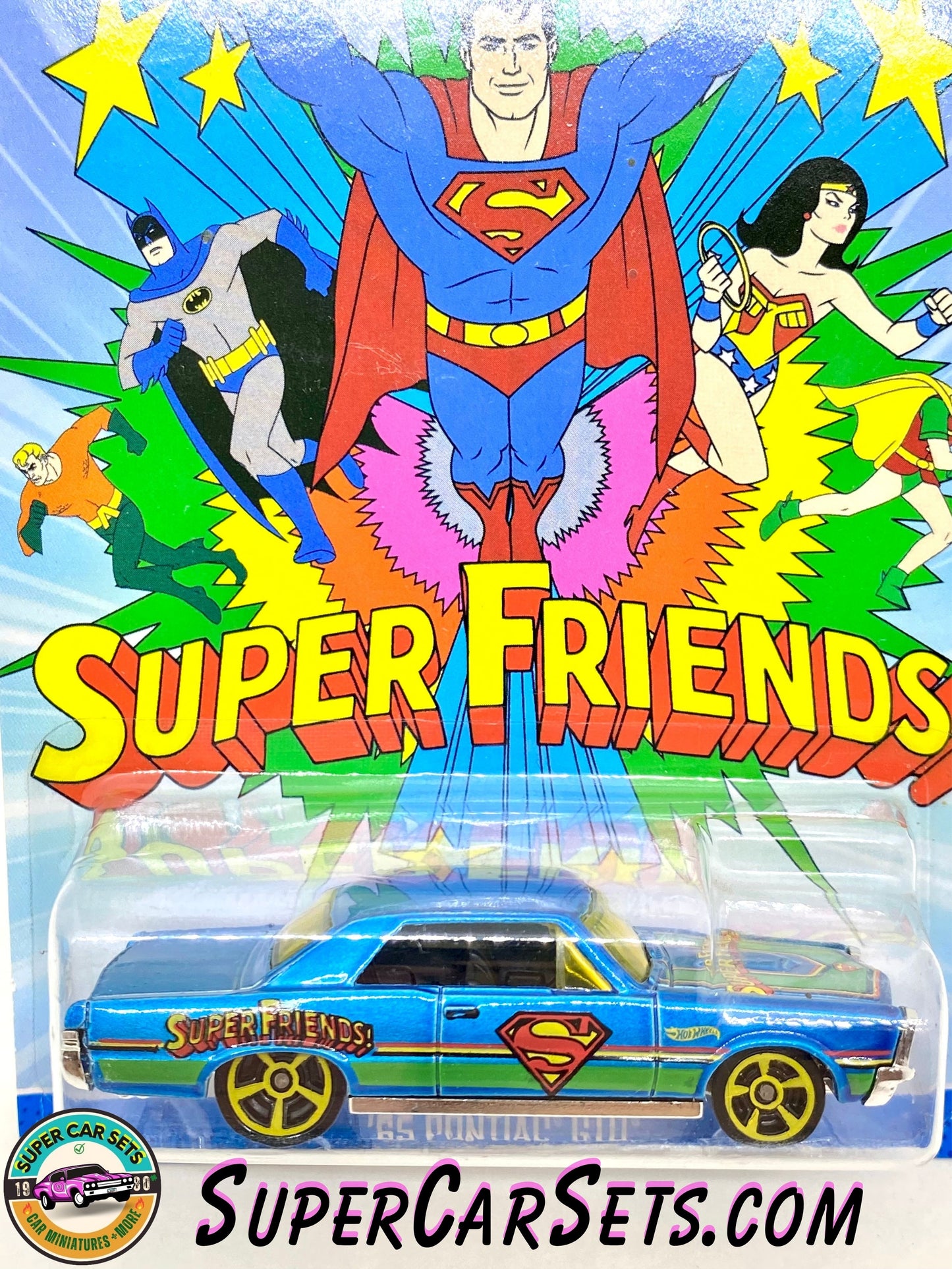 Hot Wheels - Superman series (2/6) - ’65 Pontiac GTO (“Super Friends”) (card aged)